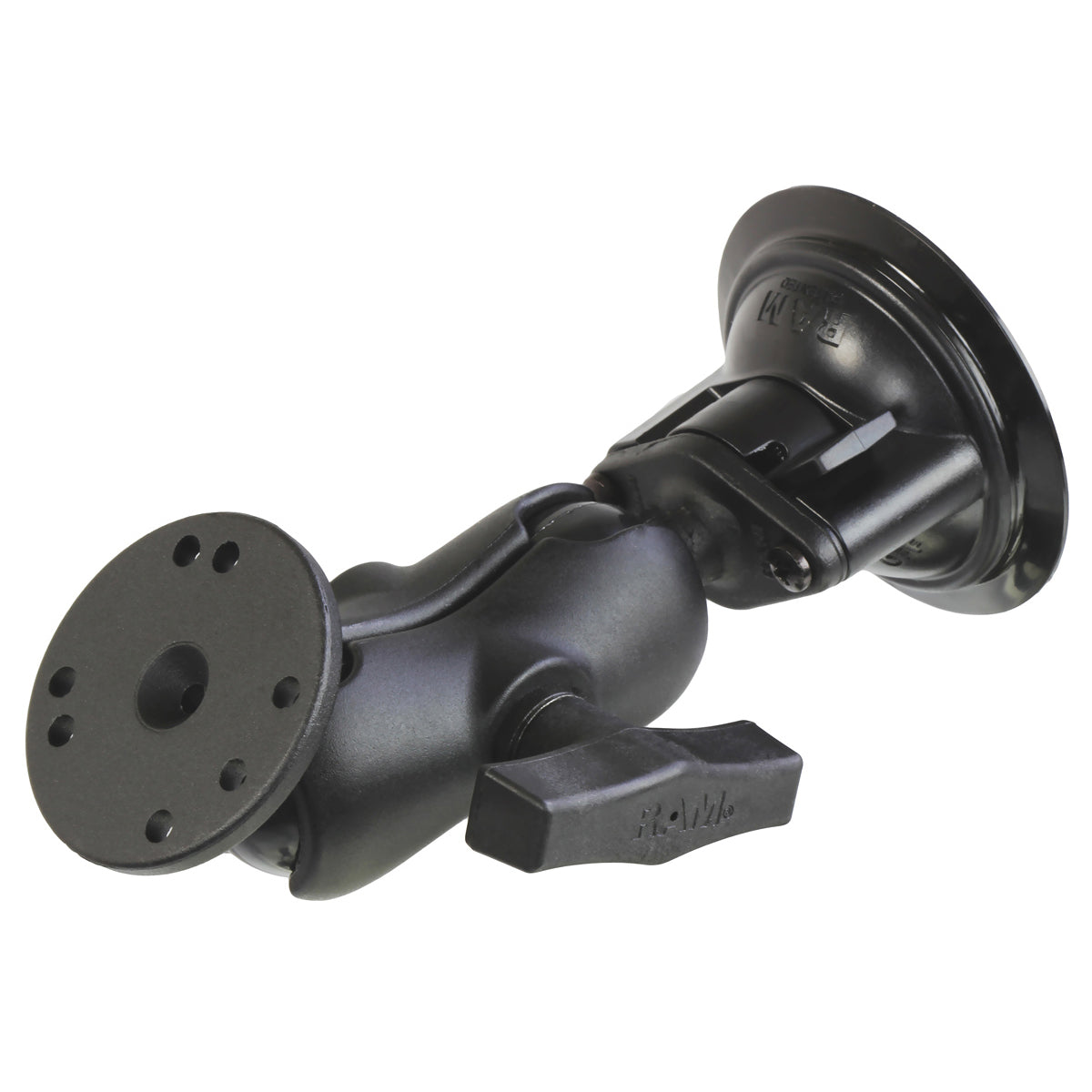 RAM® Twist-Lock™ zuignaphouder met ronde plaatadapter – kort