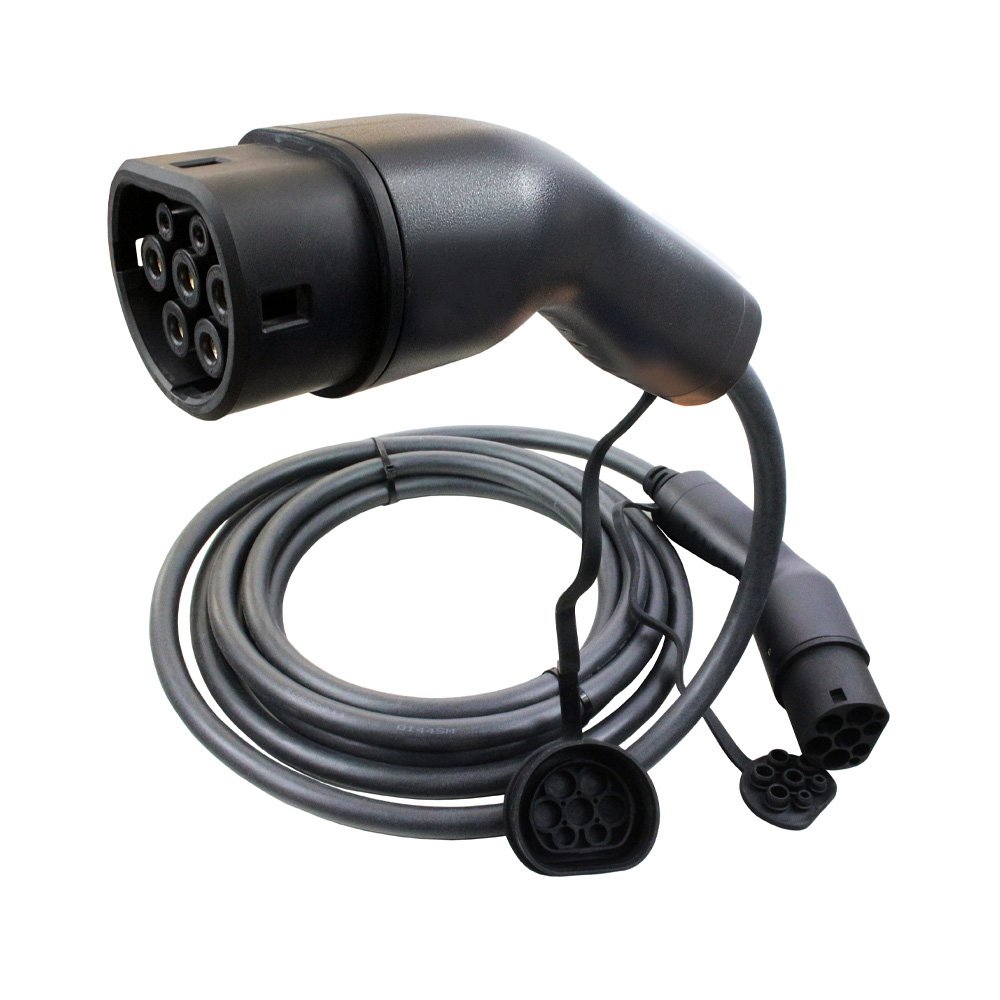 Câble de recharge VE type 2 monophasé 16A 6m