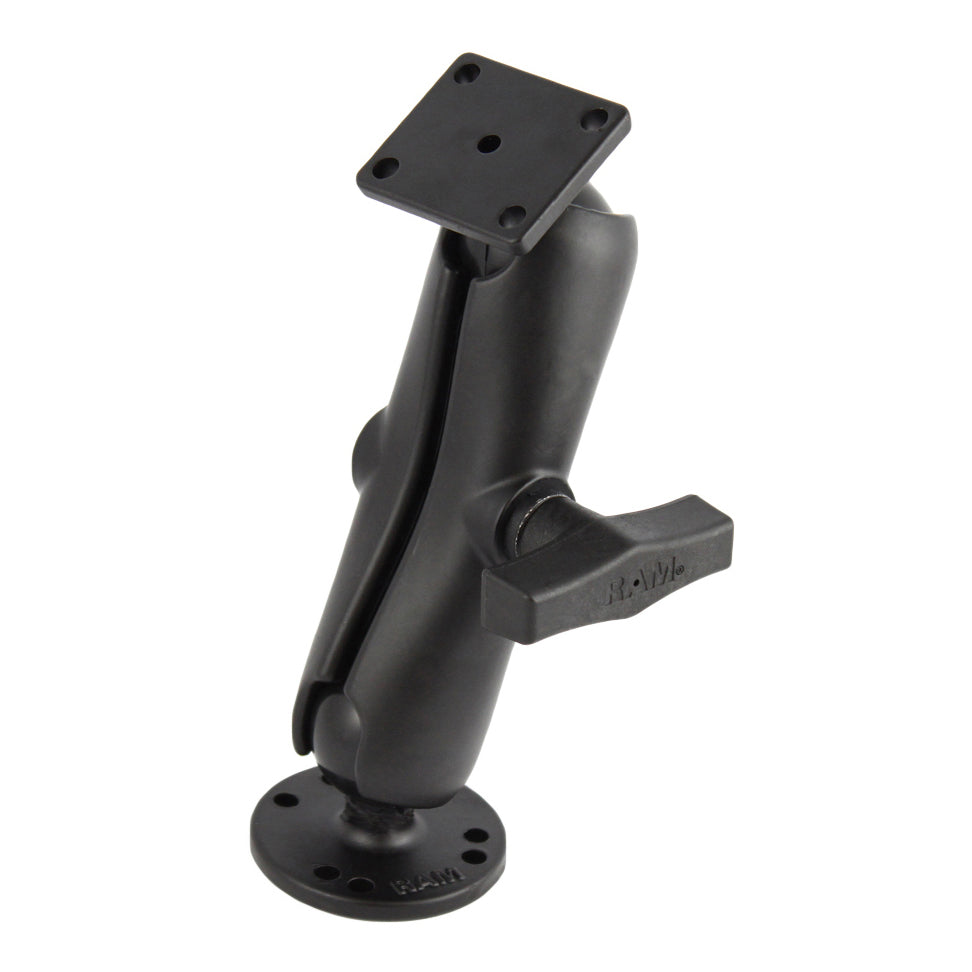RAM® dubbele kogelhouder met ronde en rechthoekige platen