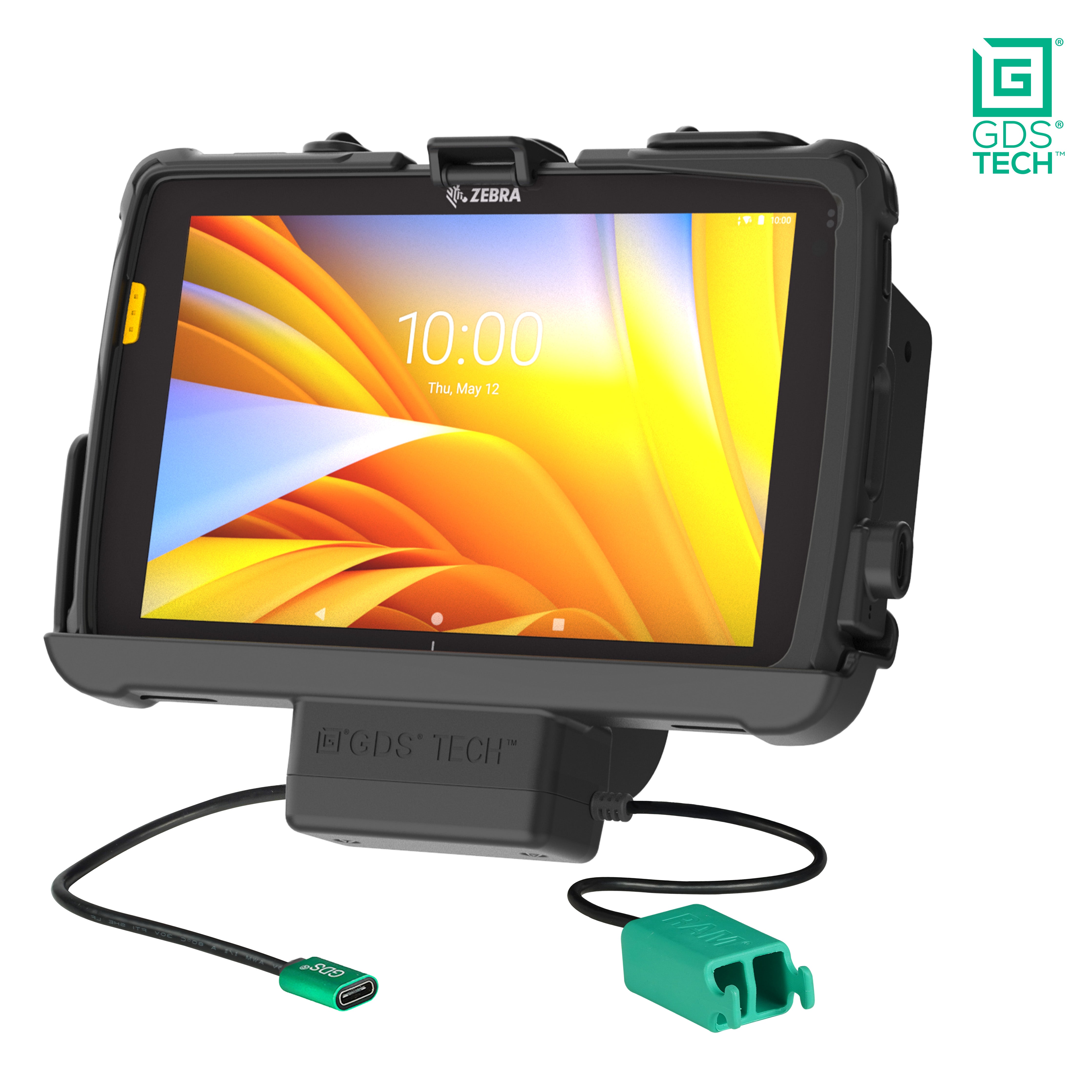 GDS® voedings- + dubbele USB-dock voor Zebra ET4x 8" met IntelliSkin®