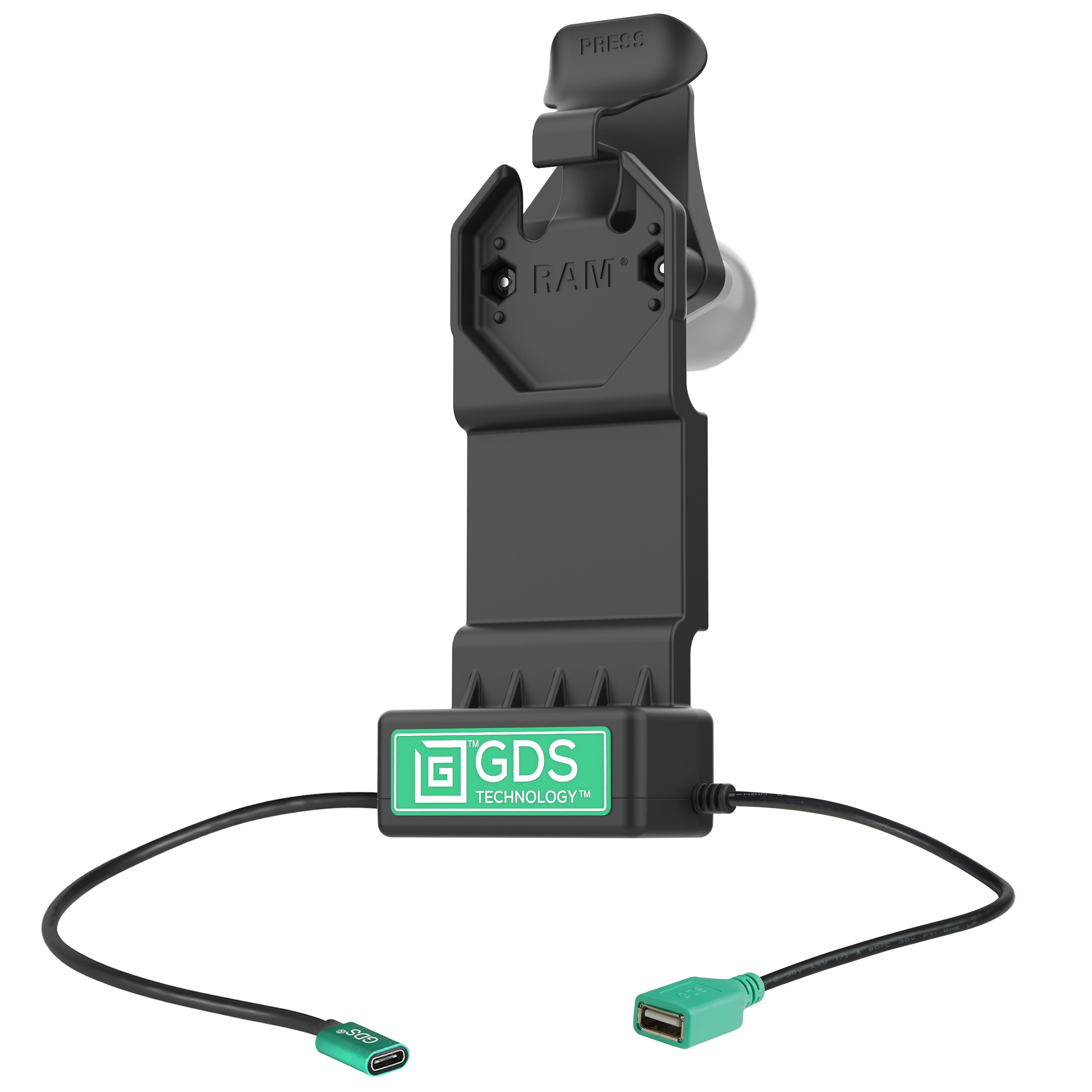 GDS® Uni-Conn™ dock + Single USB-A met ontgrendelingshendel