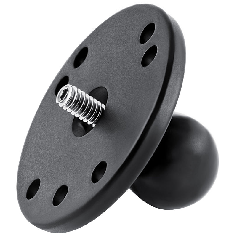 RAM® kogeladapter met ronde plaat en 1/4"-20 draadpen - B-formaat