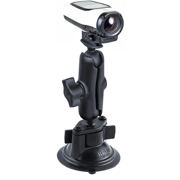 RAM® Twist-Lock™ zuignaphouder met Garmin VIRB™ camera-adapter