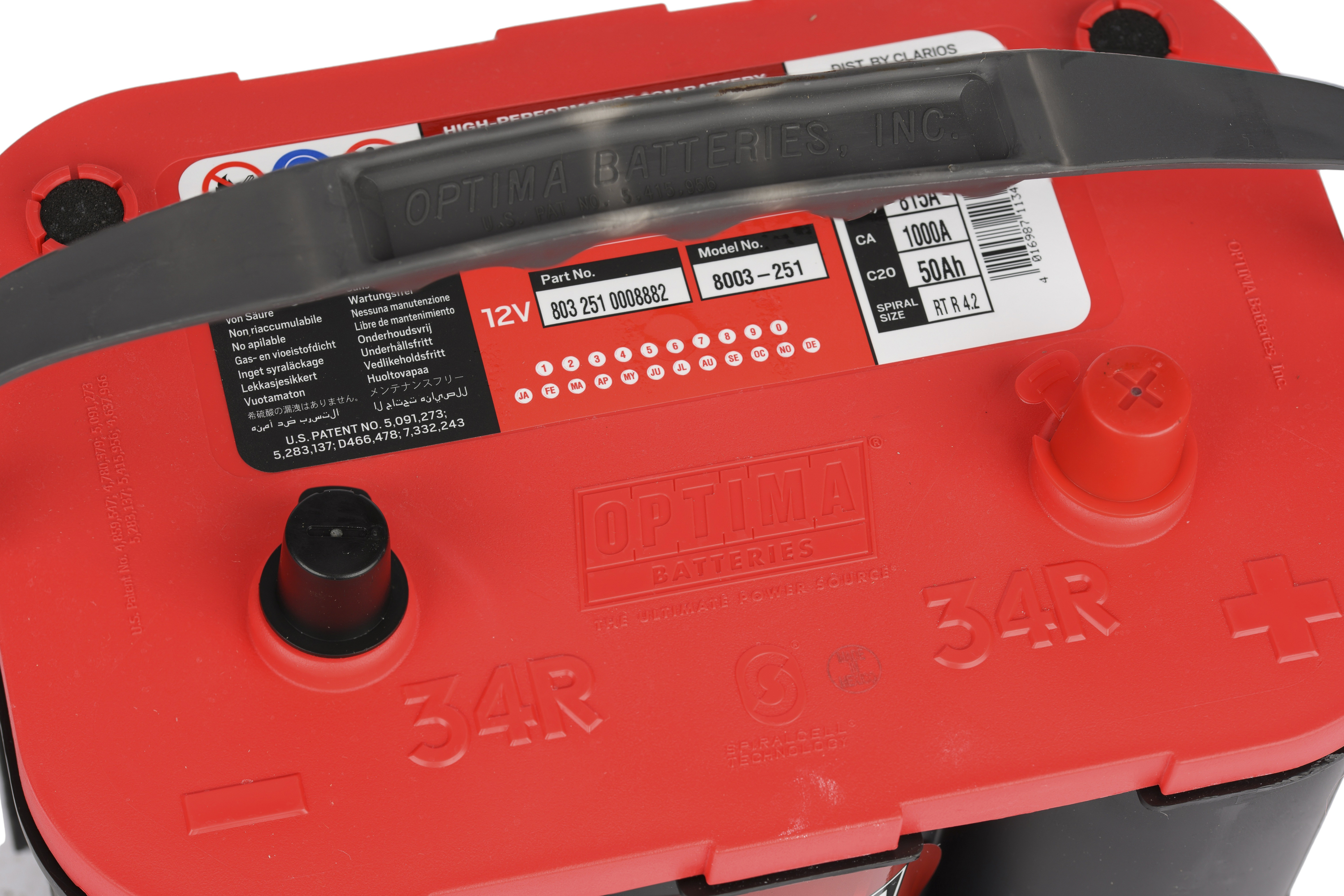 Bateria Optima Red Top (R-4.2) 50Ah 815CCA - 803251000
