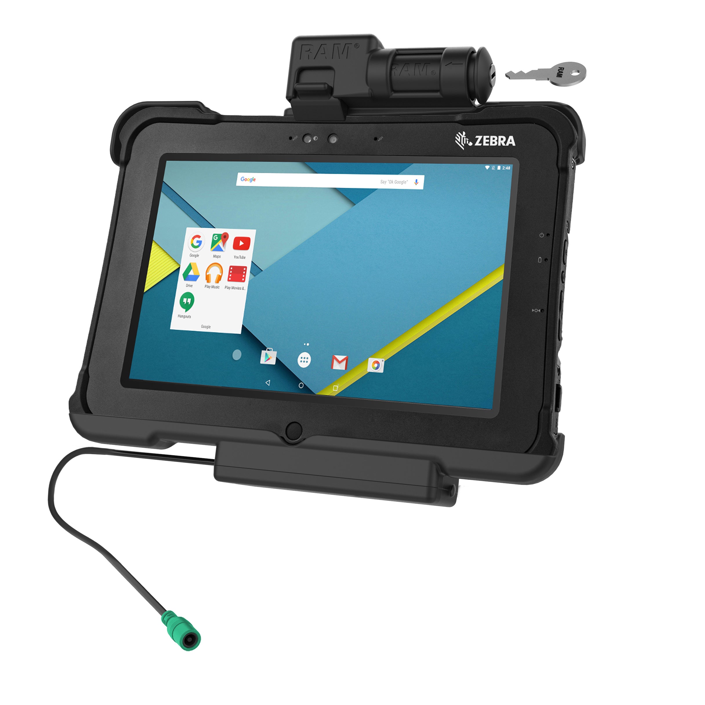 GDS® dock met voeding en sleutelslot voor Zebra XSLATE L10