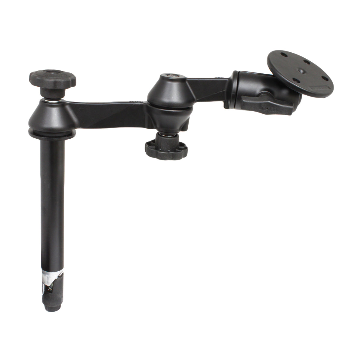 RAM® 8" bovenpaal met dubbele zwenkarmen & grote ronde plaat
