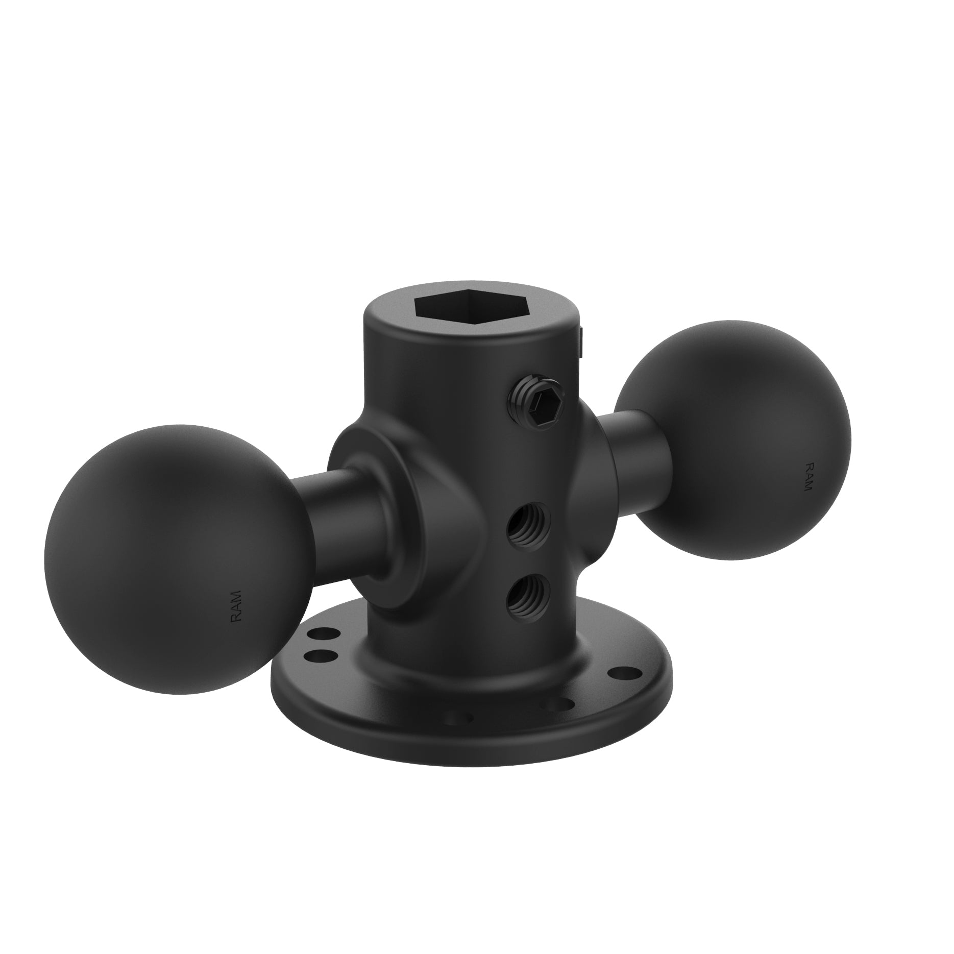 RAM® dubbel kuladapter med rund bas – C-storlek