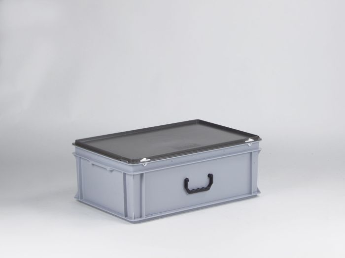 E-line Kunststoffkoffer 600x400x235 mm mit 1 Griff, 40 Liter, PP Rezyklat