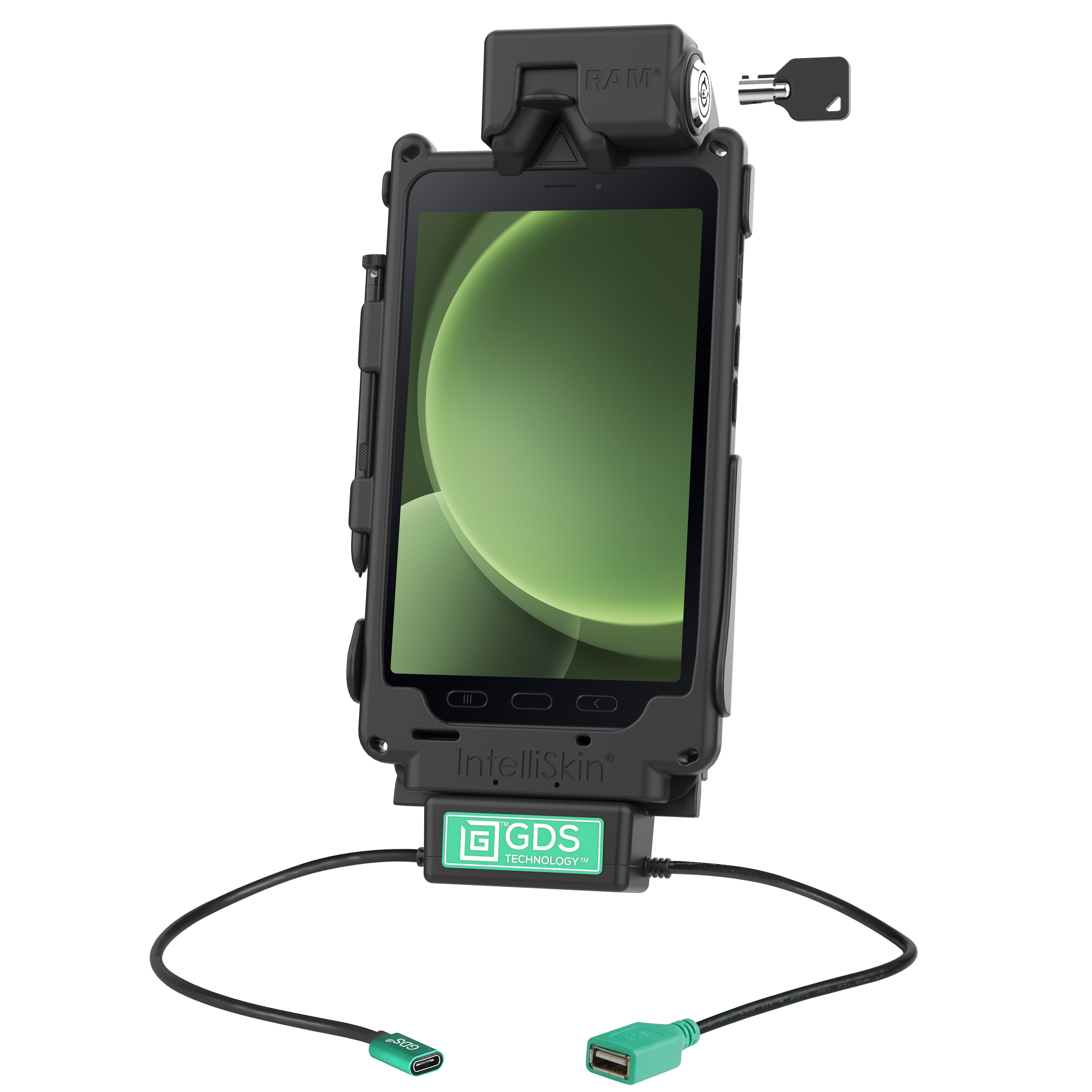 Vergrendelbare GDS® Tough-Dock™ + enkele USB-A voor Samsung Tab Active5 & 3