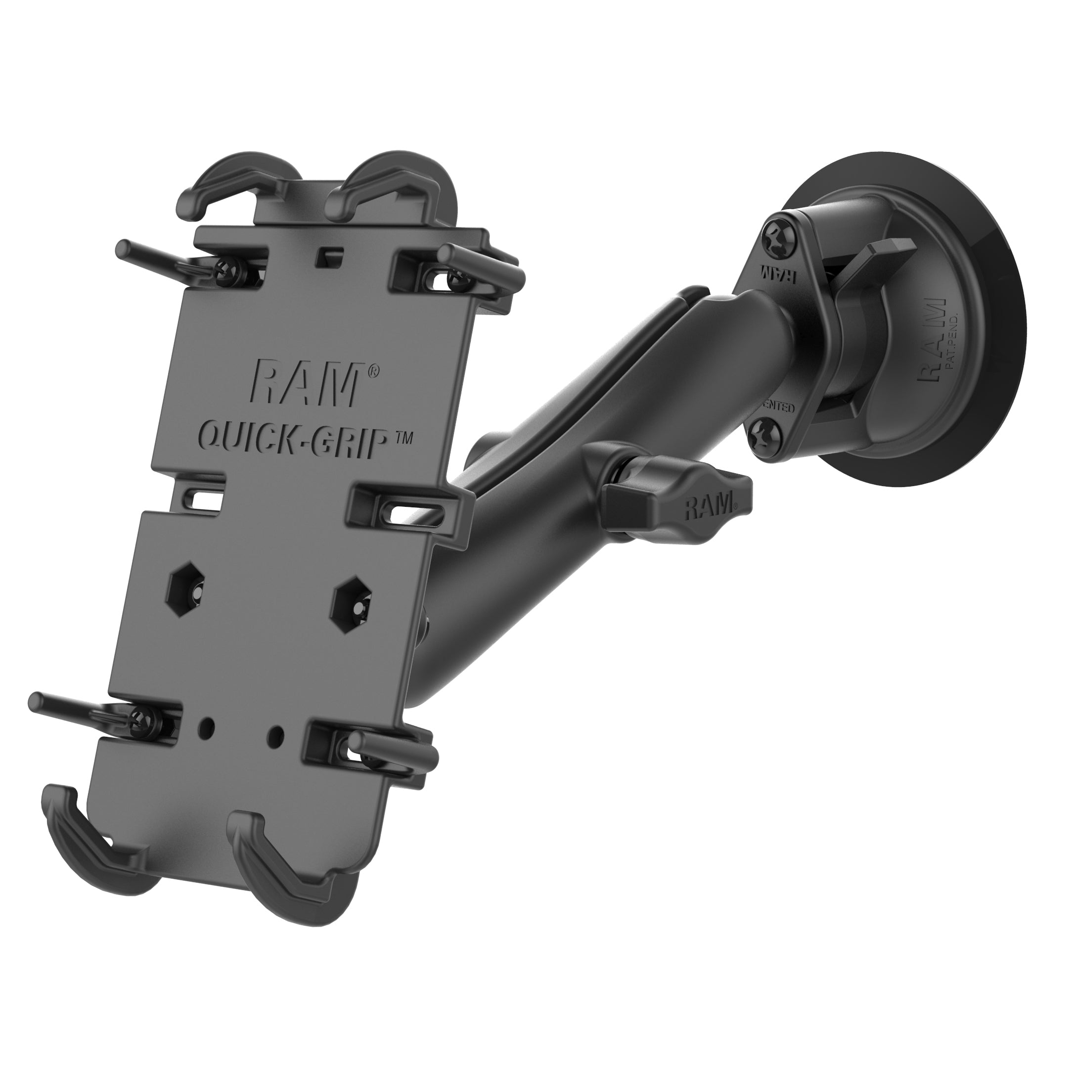 RAM® Quick-Grip™ XL telefoonhouder met Twist-Lock™ zuignap – lang