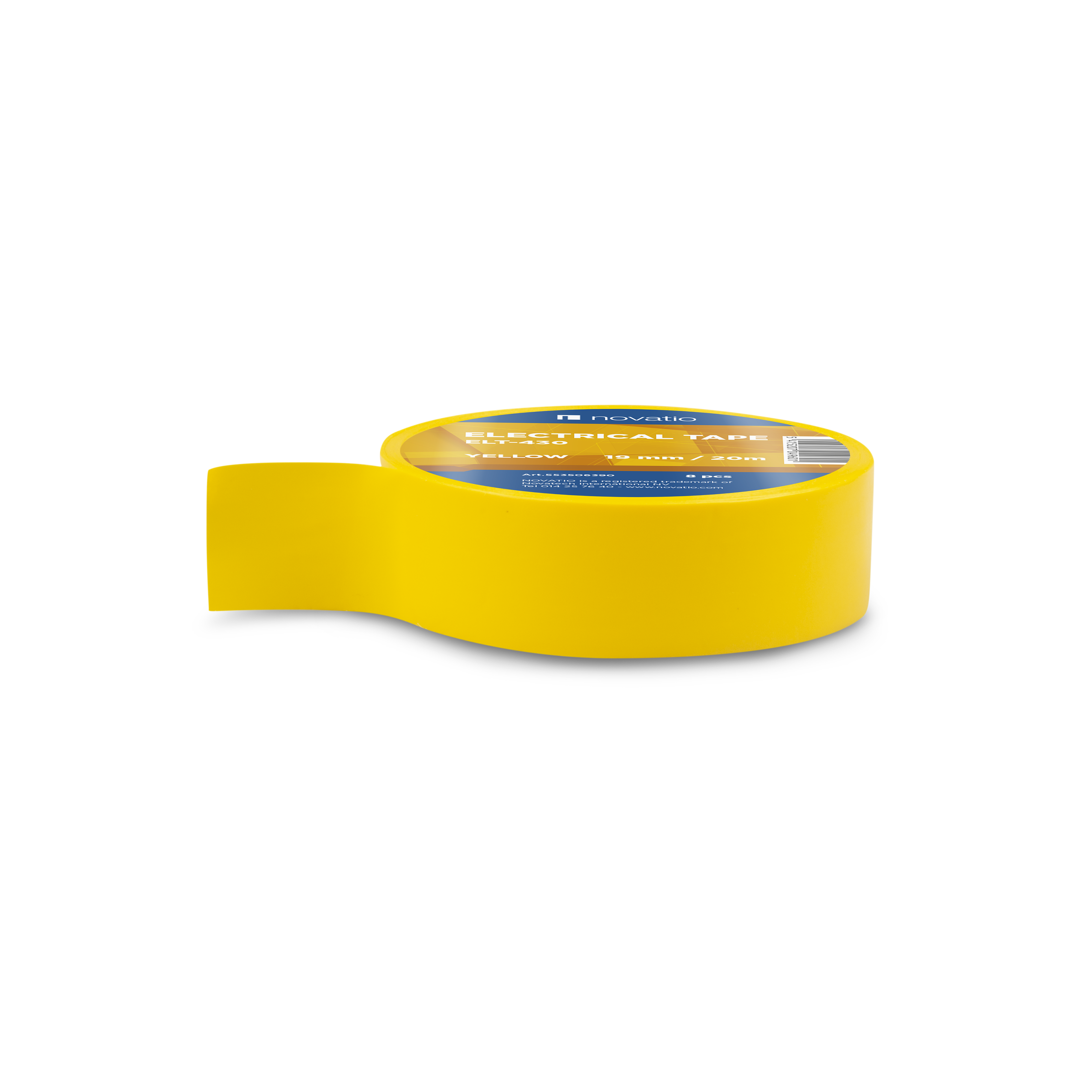 Novatio Electrical Tape Jaune 19MMx20M 1=8PCS