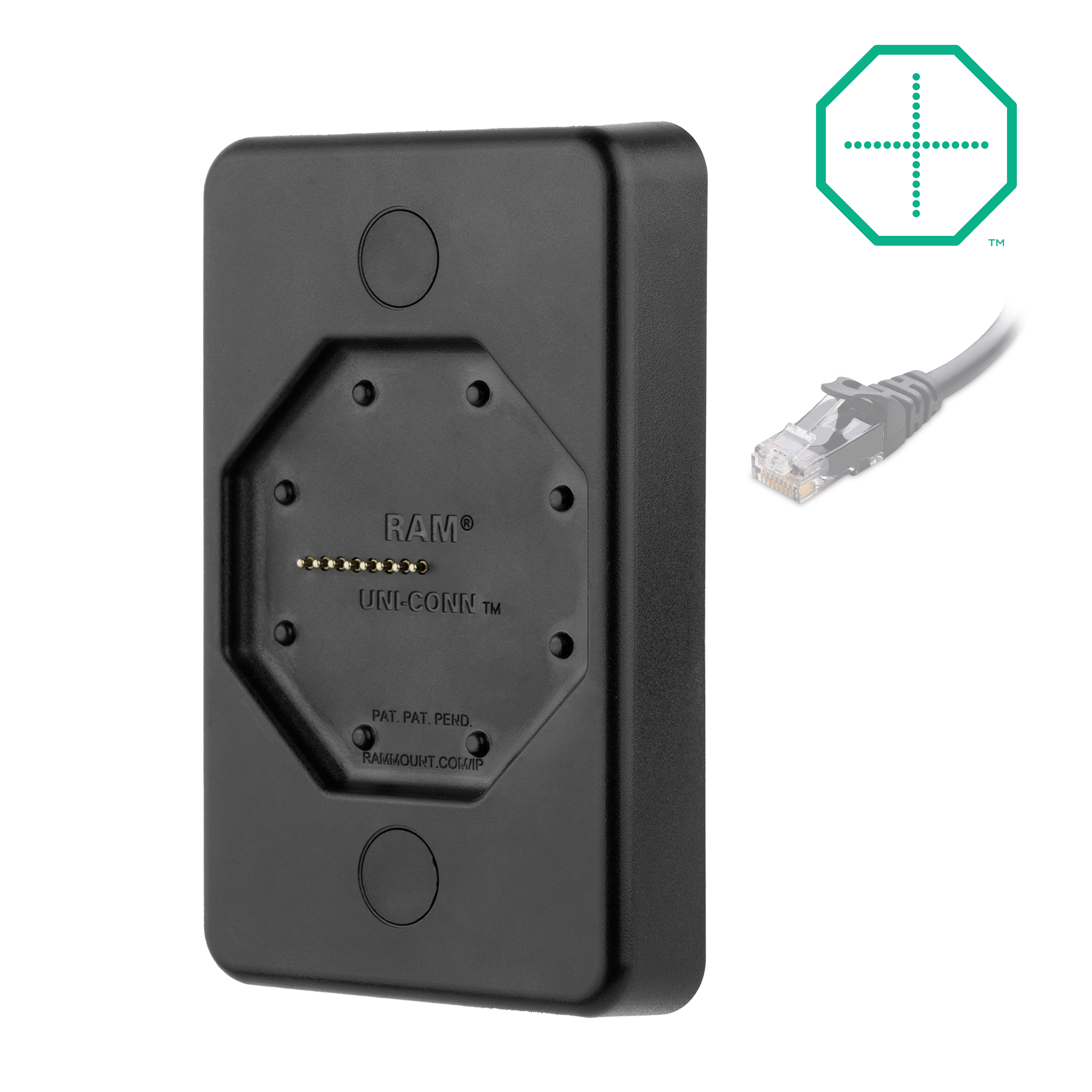 GDS® Uni-Conn™ gevoede wanddock met PoE