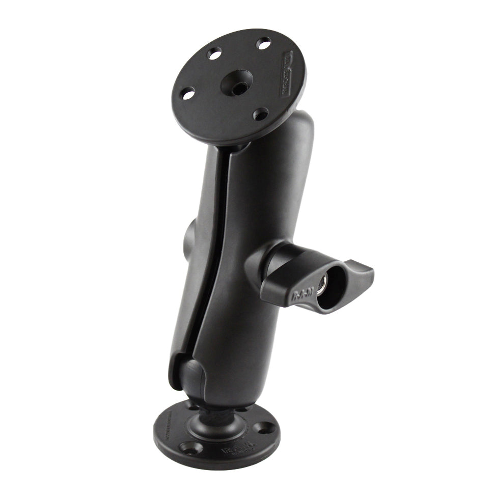 RAM® universele dubbele kogelhouder met twee ronde platen en borgmoer
