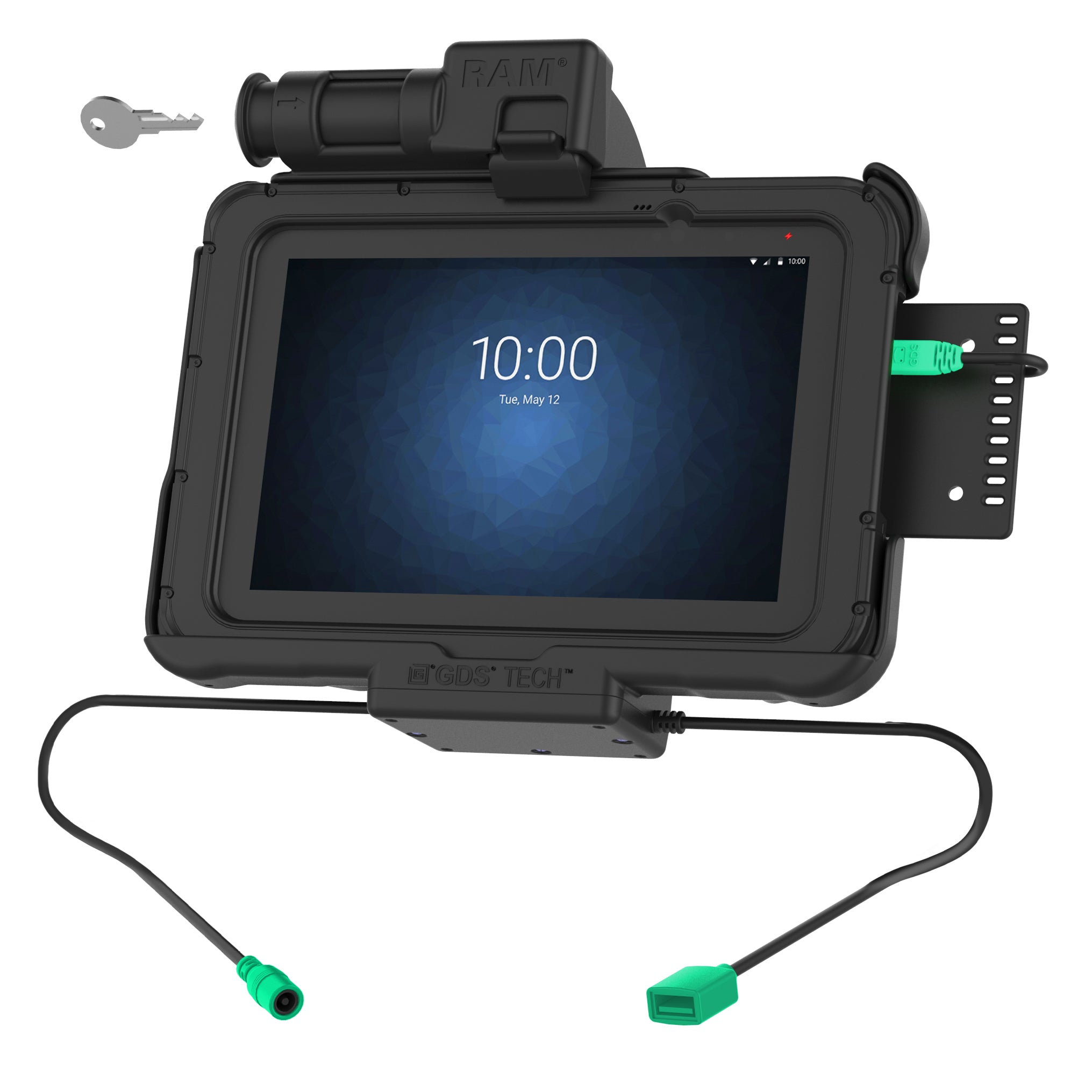 GDS® voedings- + datadock met sleutelslot voor Zebra ET5x 8.3" & 8.4" serie