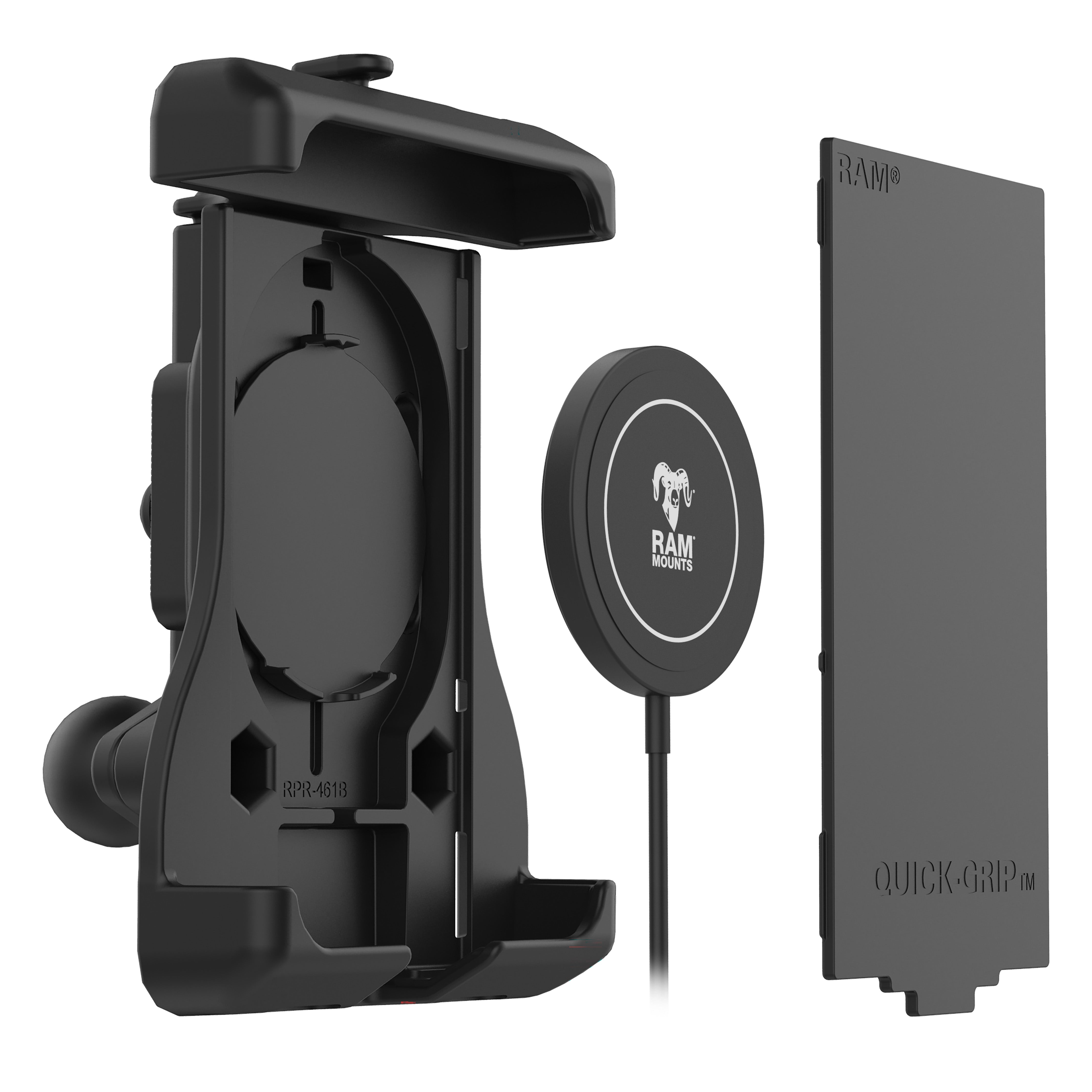 Soporte RAM® Quick-Grip™ con rótula para serie iPhone 12 + MagSafe