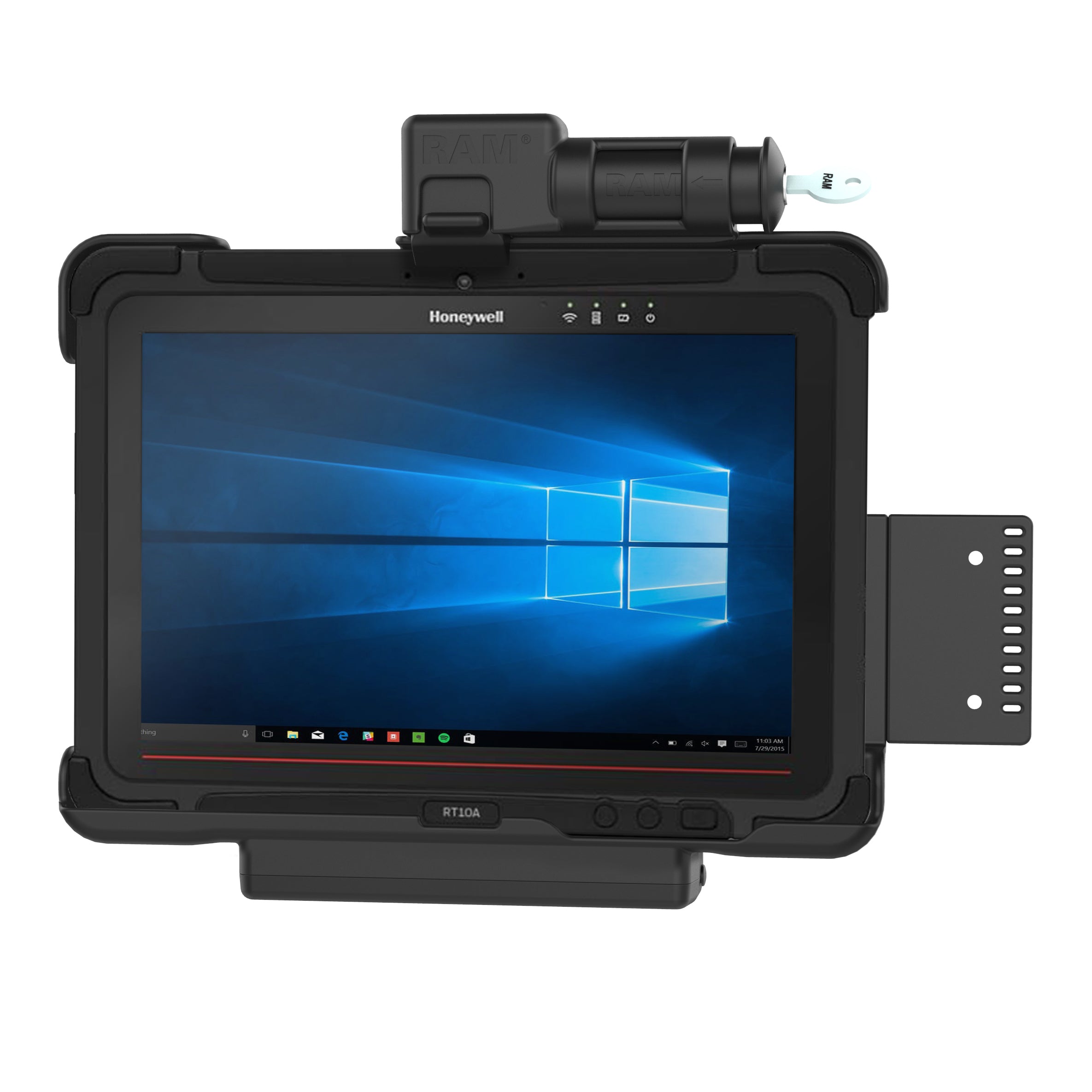 Soporte RAM® Form-Fit con cerradura de llave para tablet Honeywell RT10