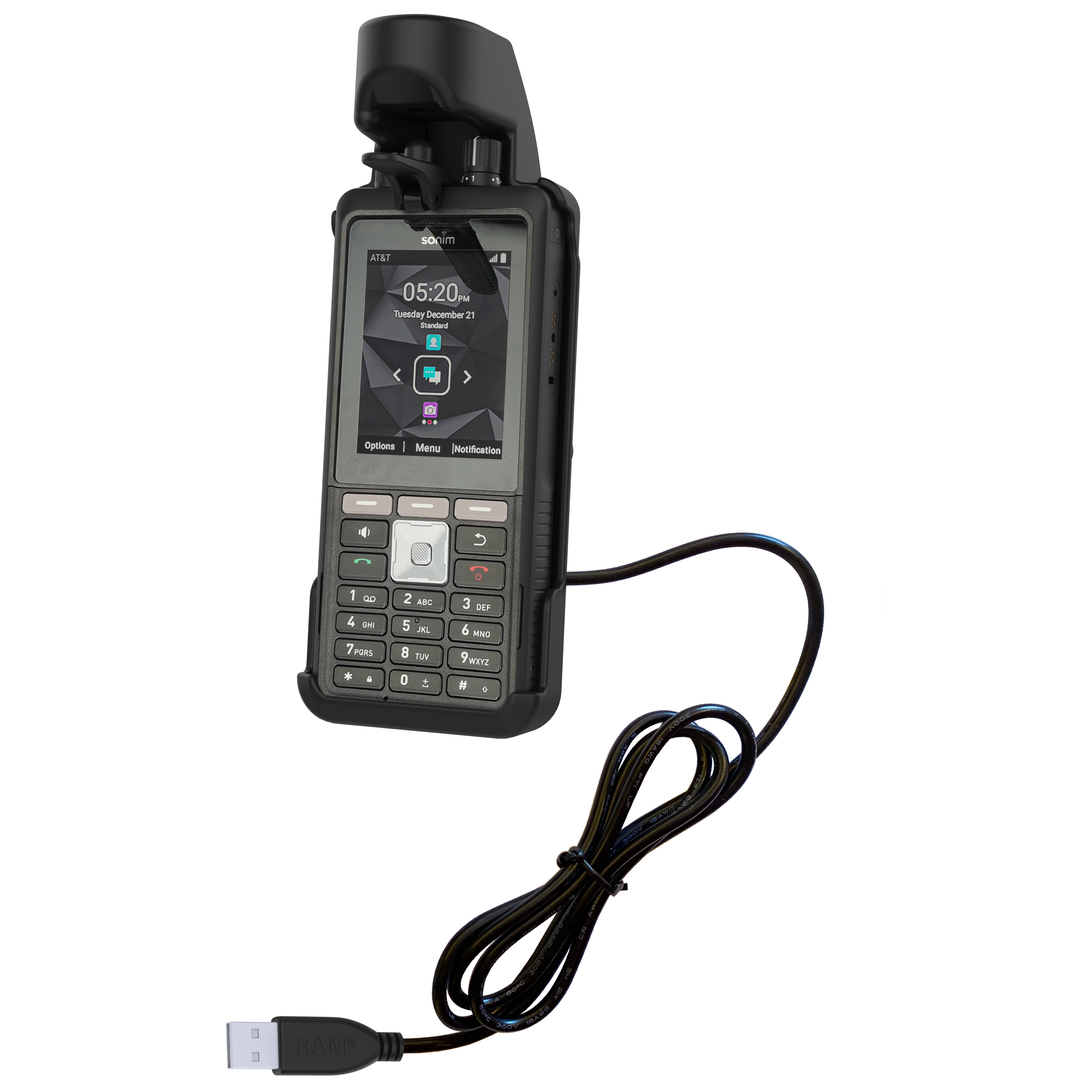 Base alimentada RAM® EZ-Roll'r™ para Sonim XP5plus & XP5plus 5G