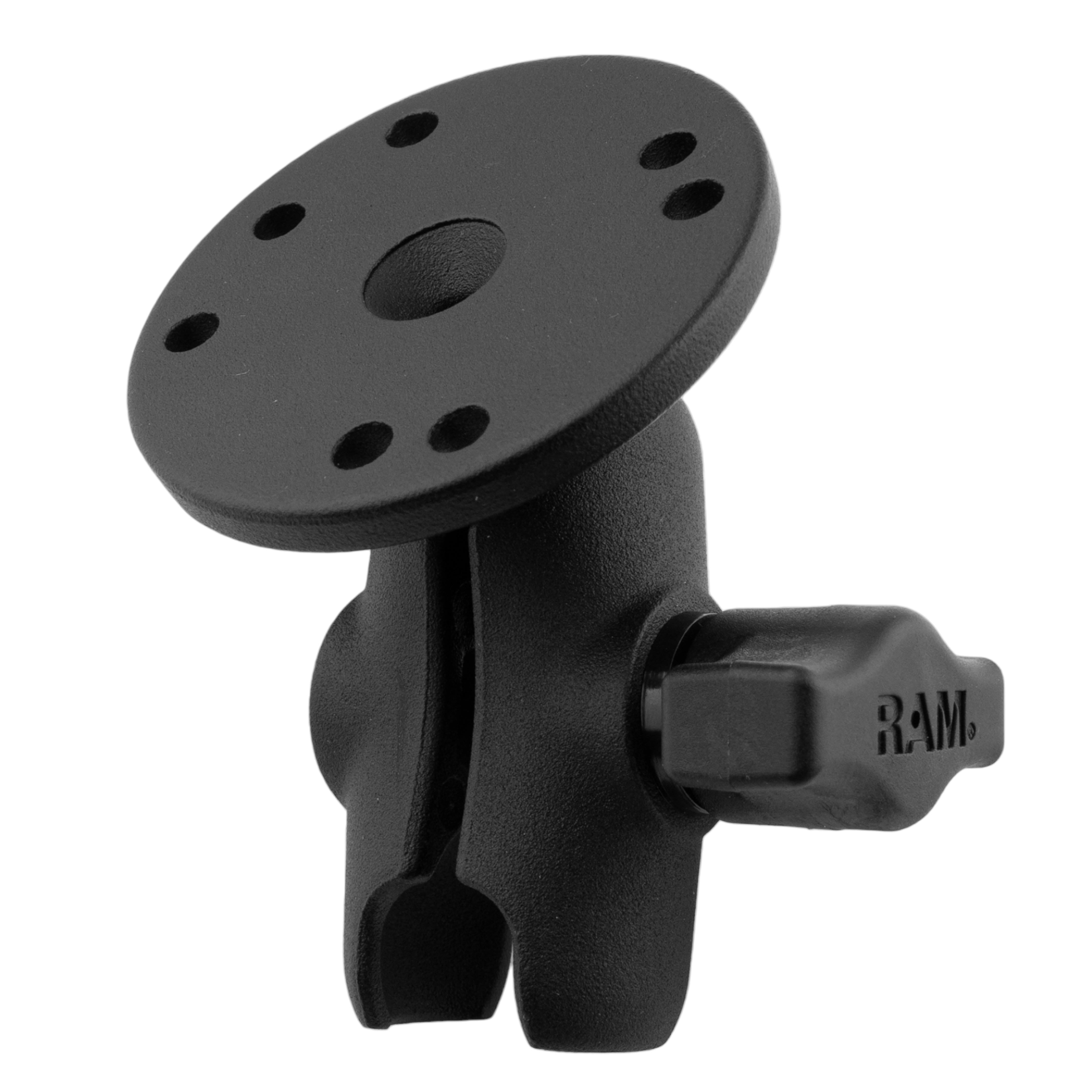 Bras à double rotule RAM® avec plaque ronde - format B court