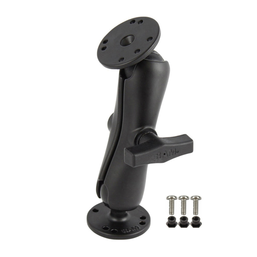 RAM® dubbele kogelhouder met Garmin Fishfinder #6-32 hardware