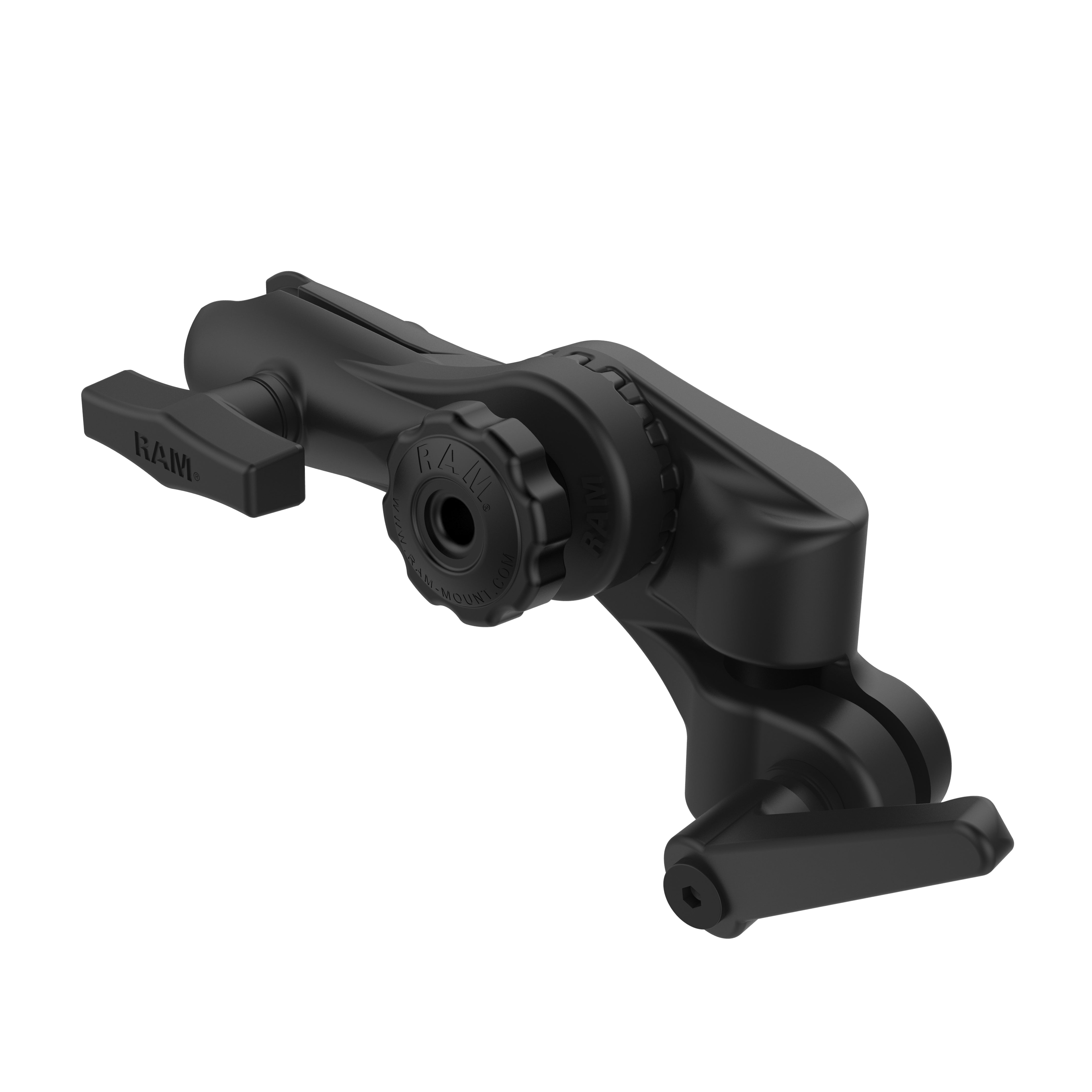 Braccio a cricchetto e orientabile RAM® con foro NPT 1/2" e braccio a sede singola