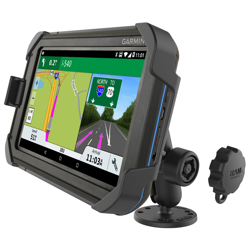 RAM® EZ-Roll'r™ inschroefhouder voor Garmin Fleet 770, Overlander en meer