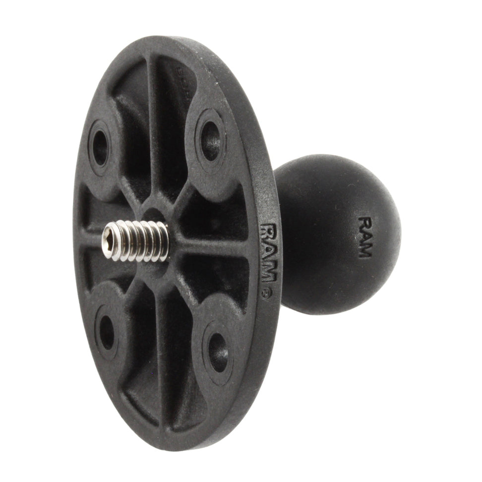 RAM® composiet kogeladapter met ronde plaat en 1/4"-20 draadpen
