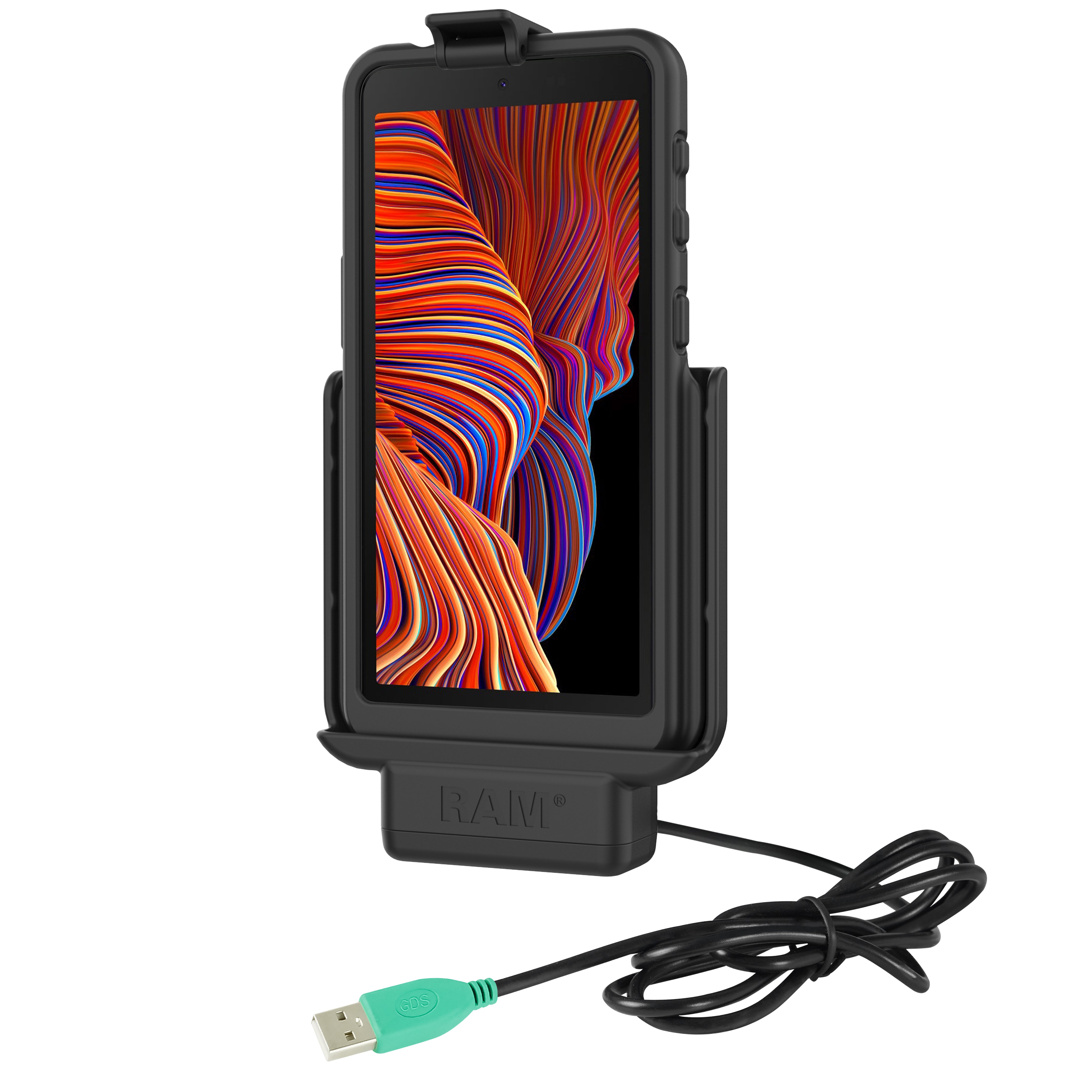 Dock alimentata RAM® EZ-Roll'r™ per Samsung XCover 5 con RAM® Skin™