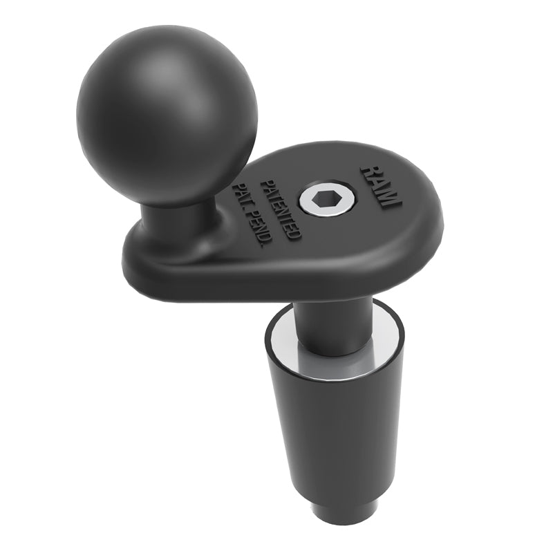 Base de bola para pivote de dirección de moto RAM® con tapón de expansión de goma