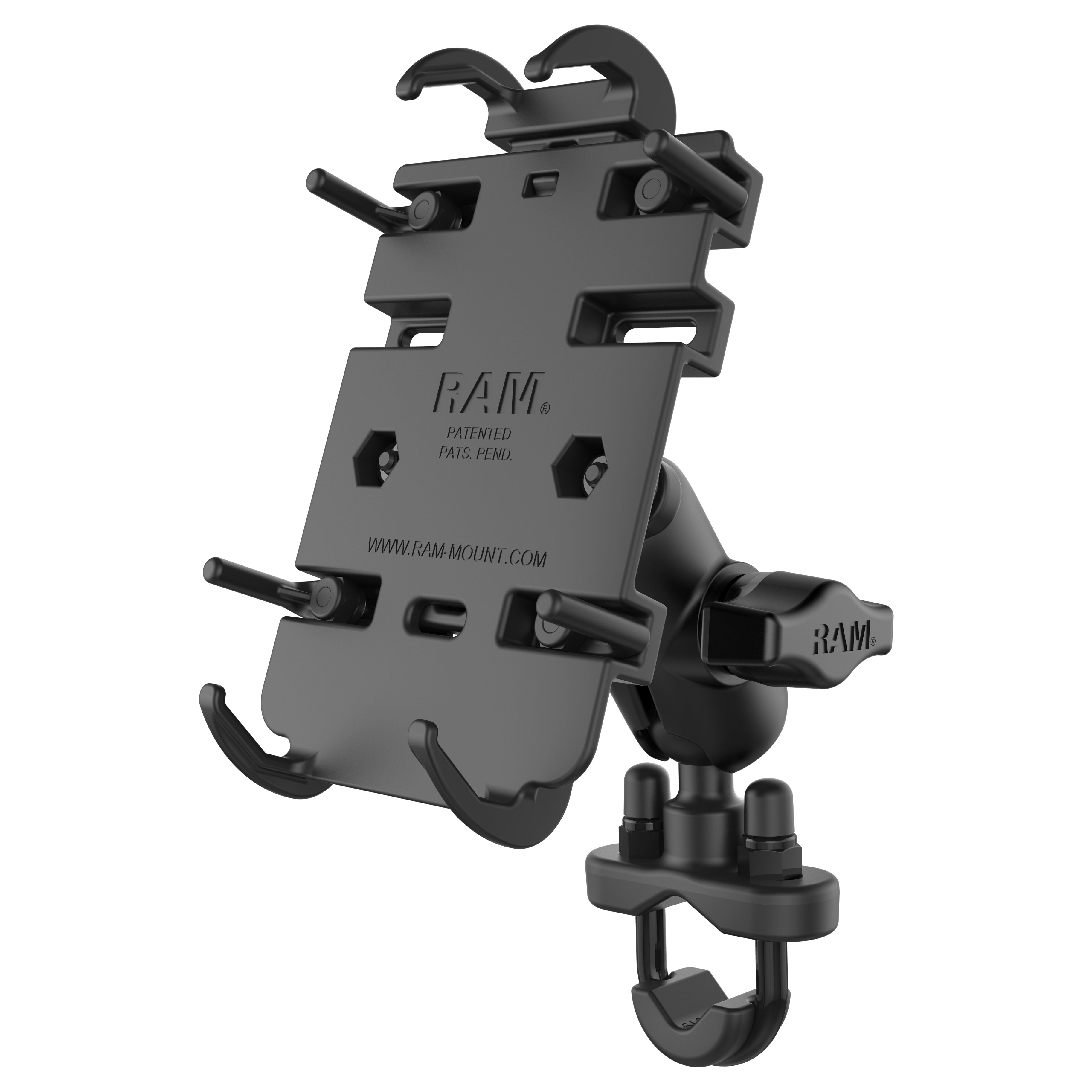 RAM® Quick-Grip™ telefoonhouder met stuur-U-boutbasis – kort