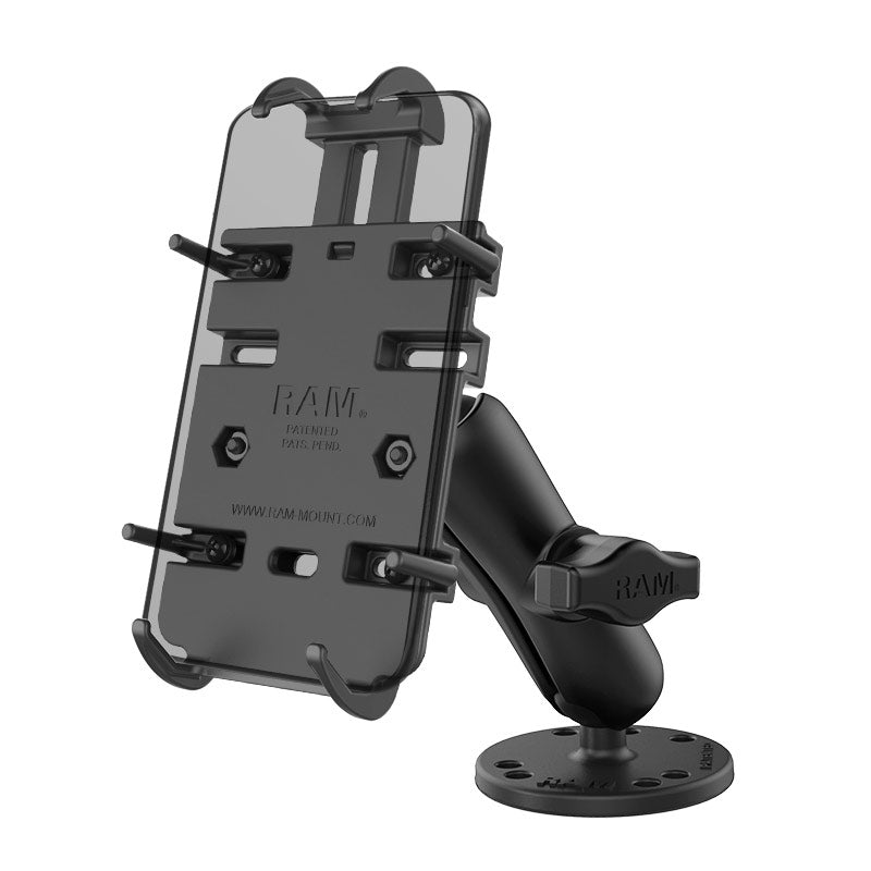 RAM® Quick-Grip™ veerbelaste telefoonhouder met inschroefbasis