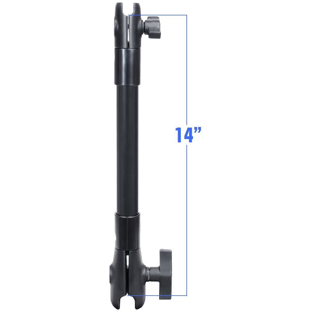 RAM® 14" PVC-buisverlengstuk met B-formaat & C-formaat komarmen