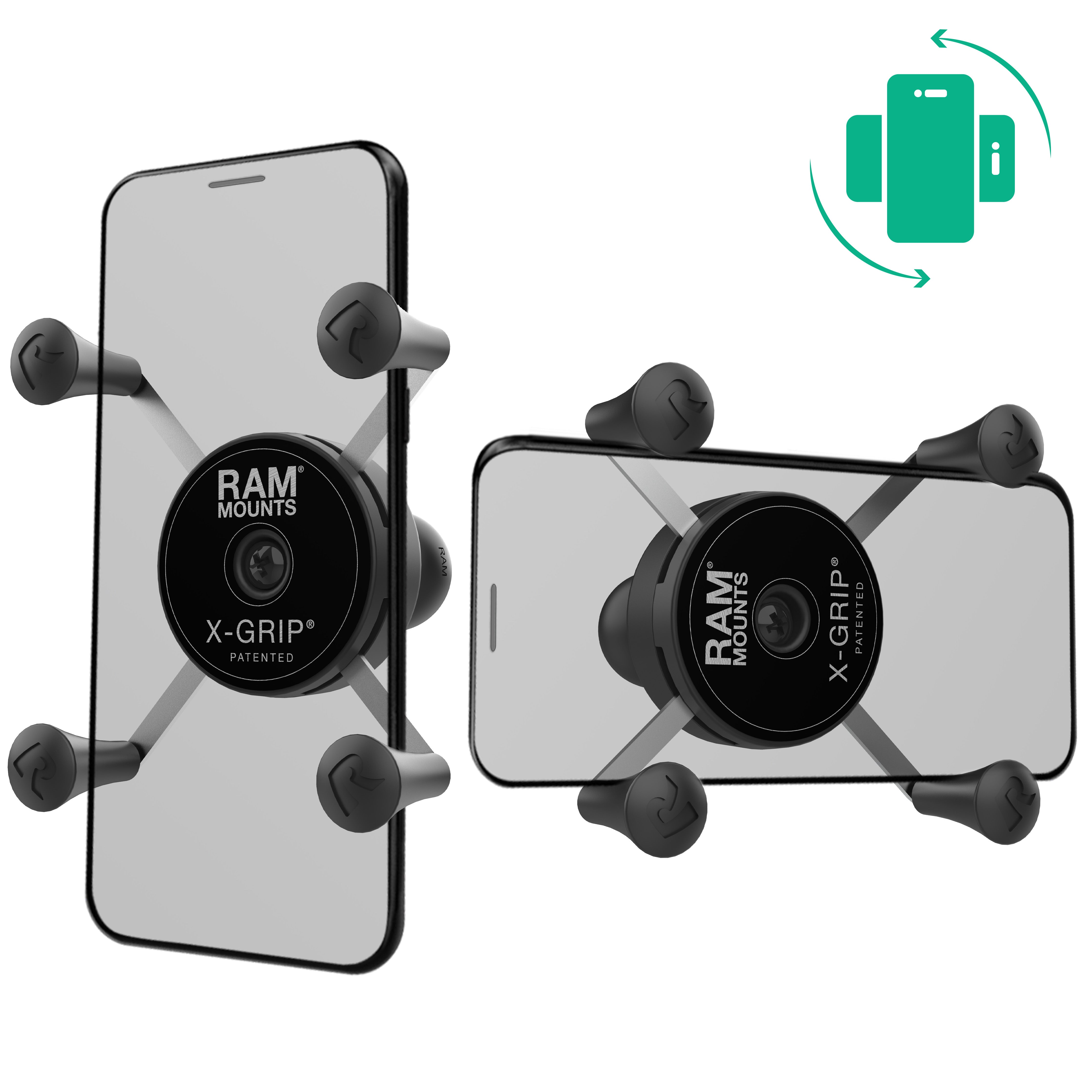 Support téléphone rotatif RAM® X-Grip® avec rotule - taille B