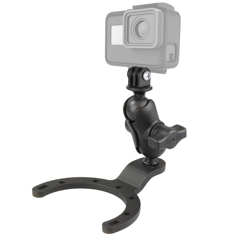 RAM® soporte grande para depósito de gasolina con adaptador universal para cámaras de acción