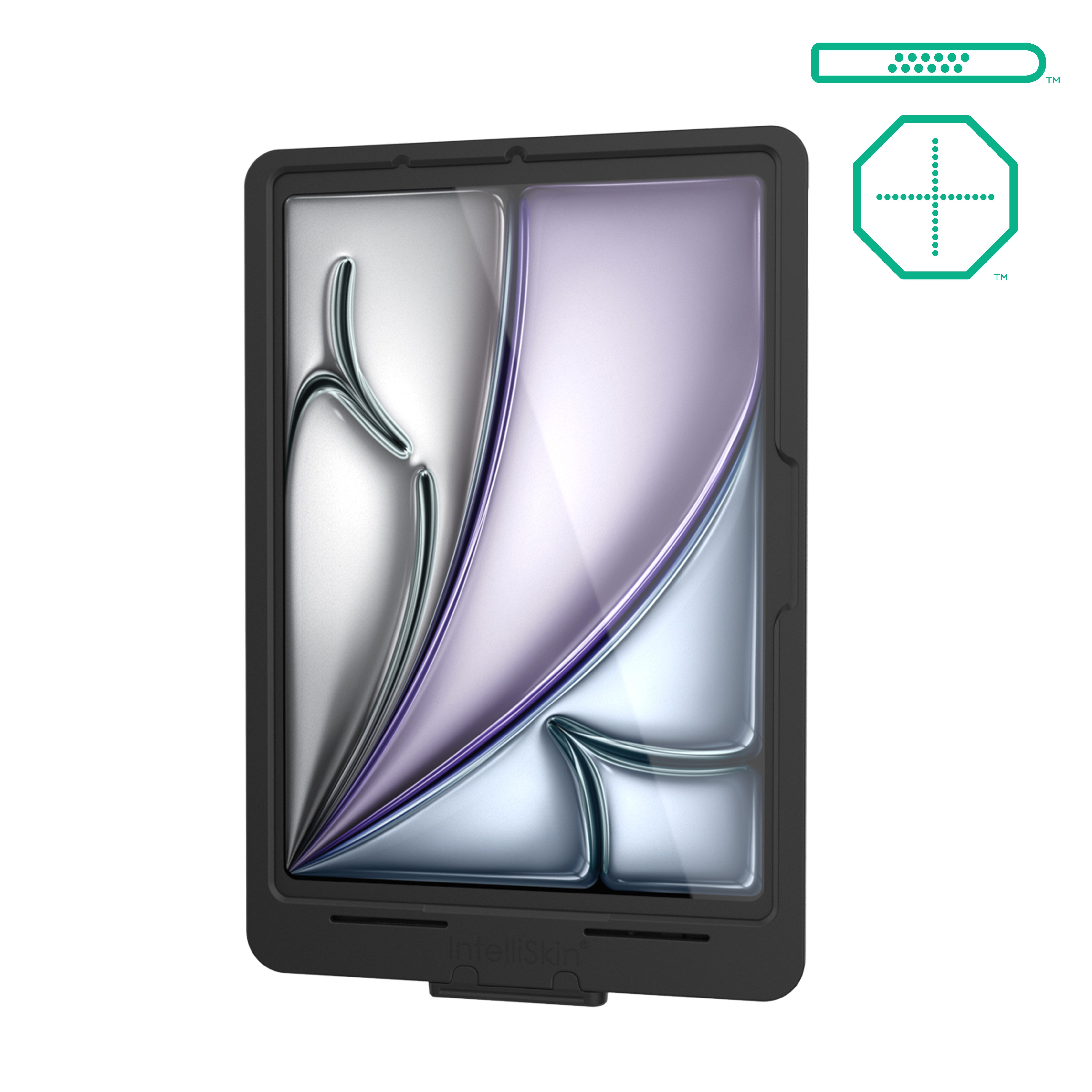 IntelliSkin® Thin-Case™ iPad Air 11 M2, M3, M4 D Shape en achterste pogo pads