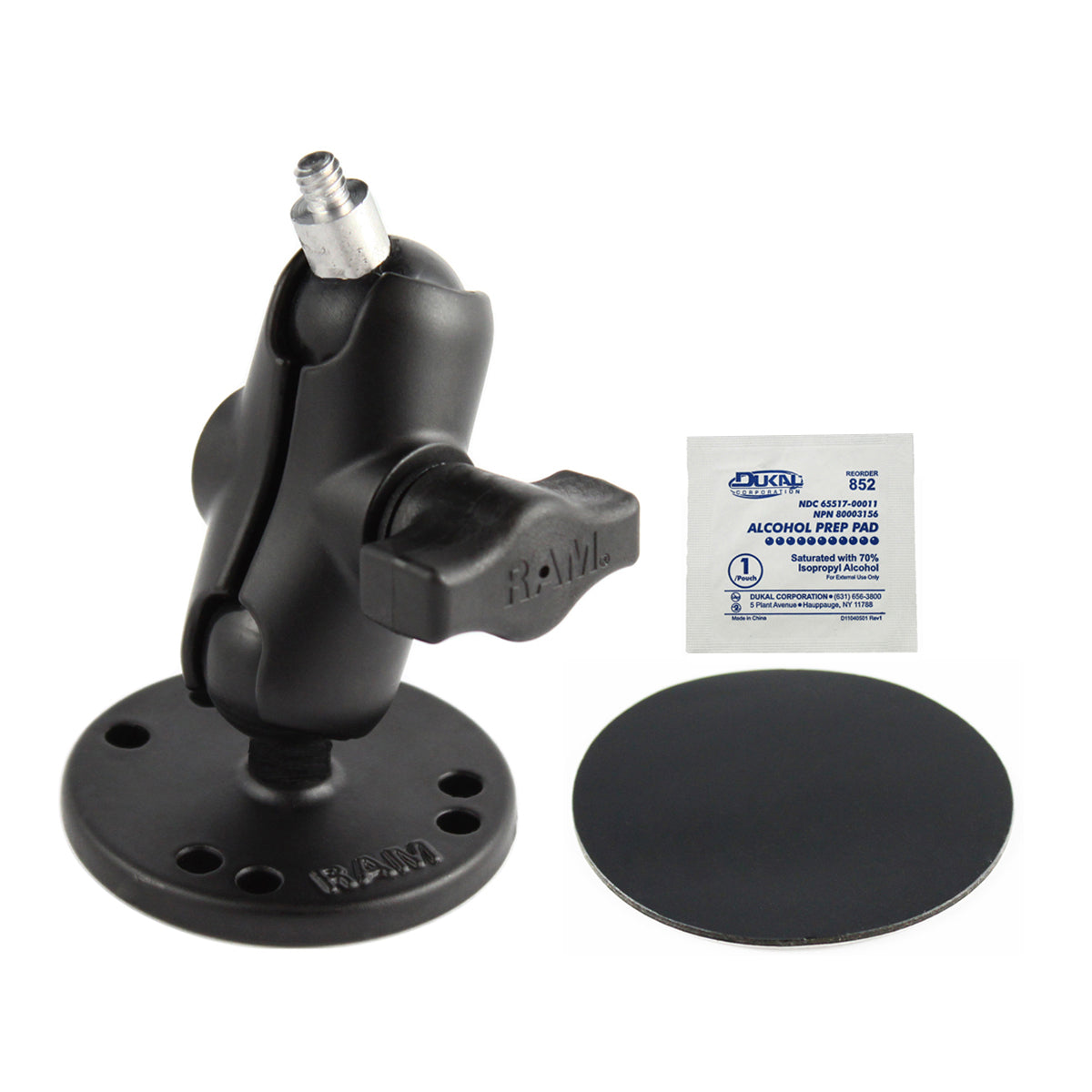 RAM® zelfklevende dubbele-kogelhouder met 1/4"-20 draadpen