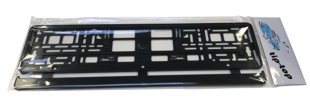 Nummerplaathouder blister klik-in Zwart