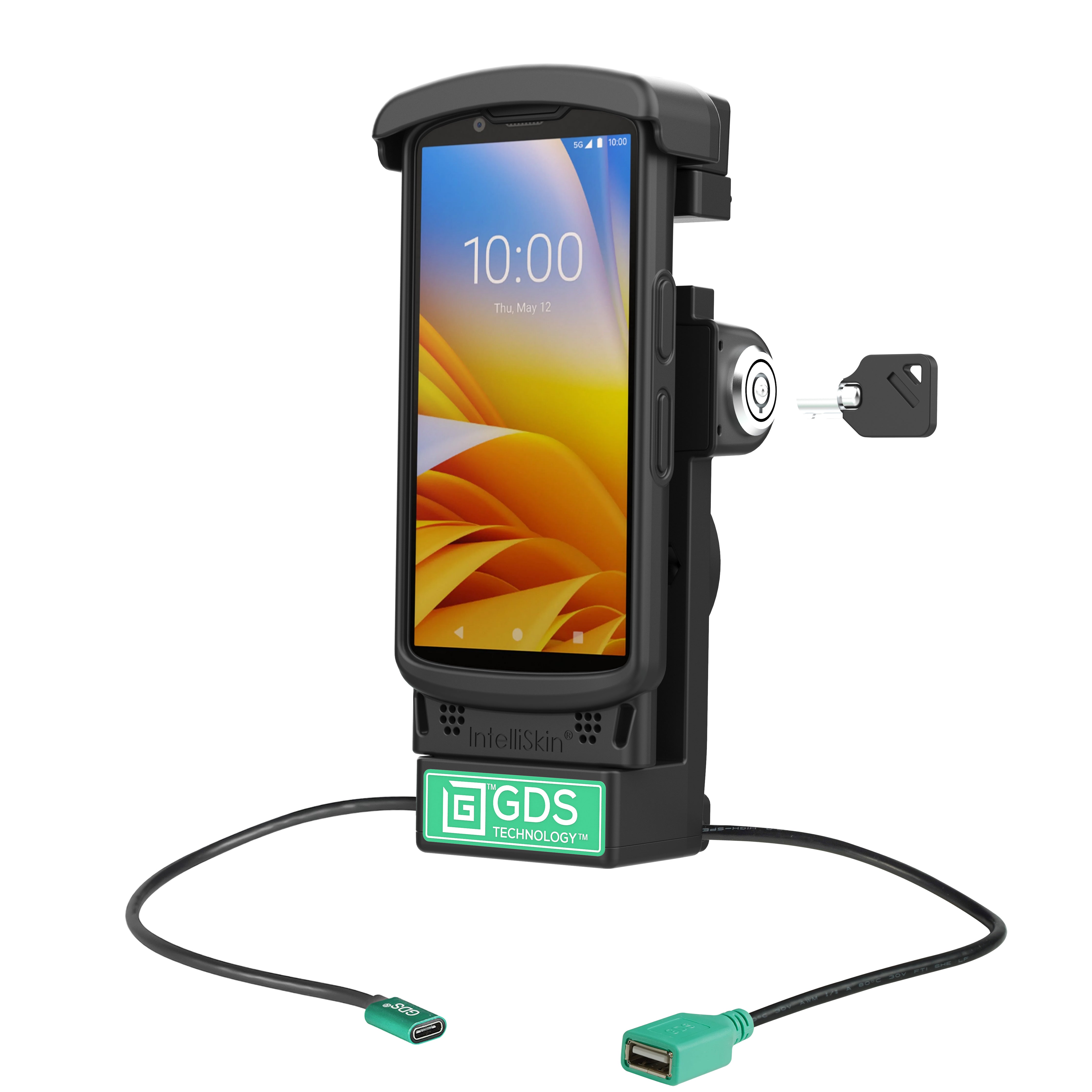 GDS® vergrendelbare gevoede dock + USB-A voor Zebra TC2x en TC5x