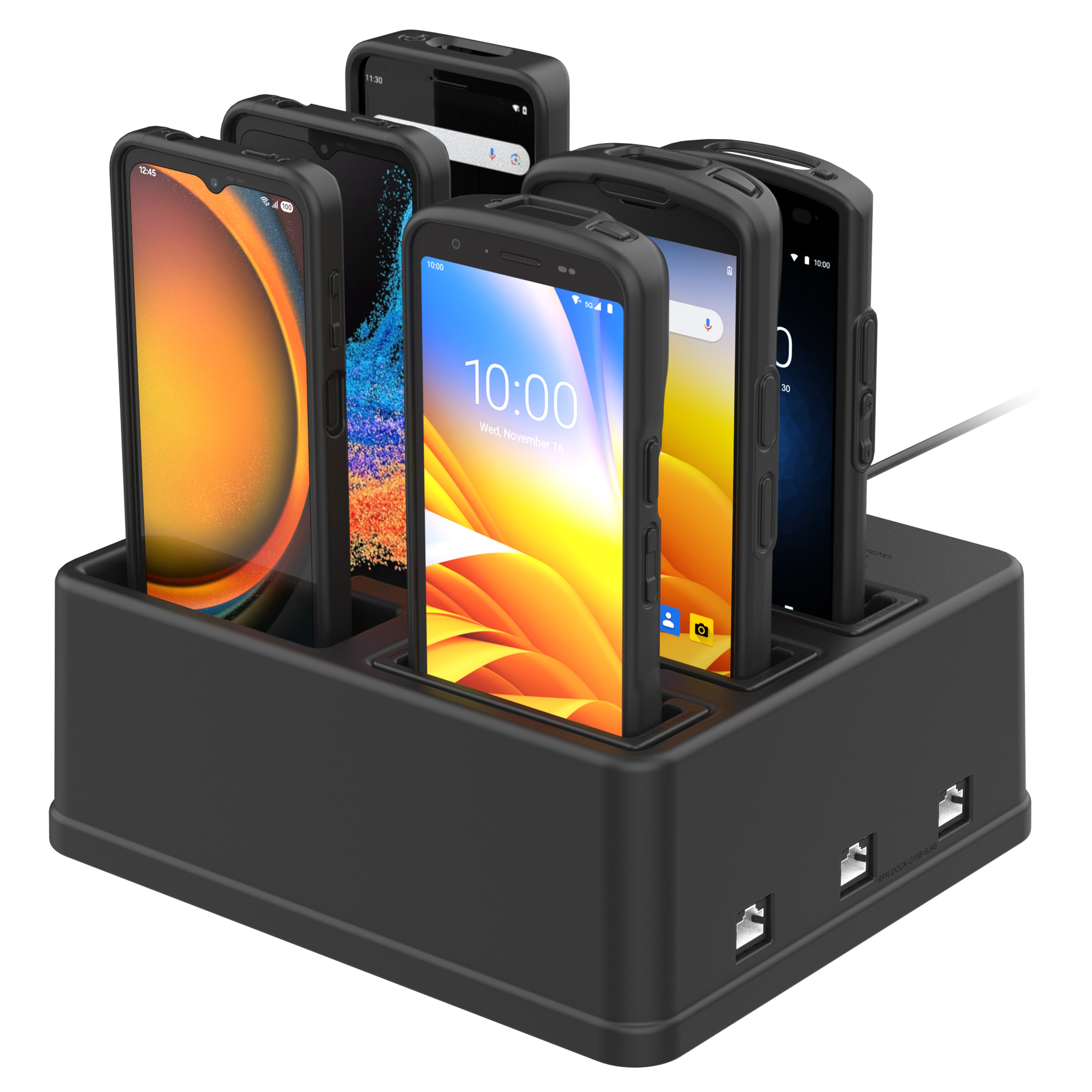 GDS® 6-poorts stroom + RJ45 dock voor handhelds met IntelliSkin®