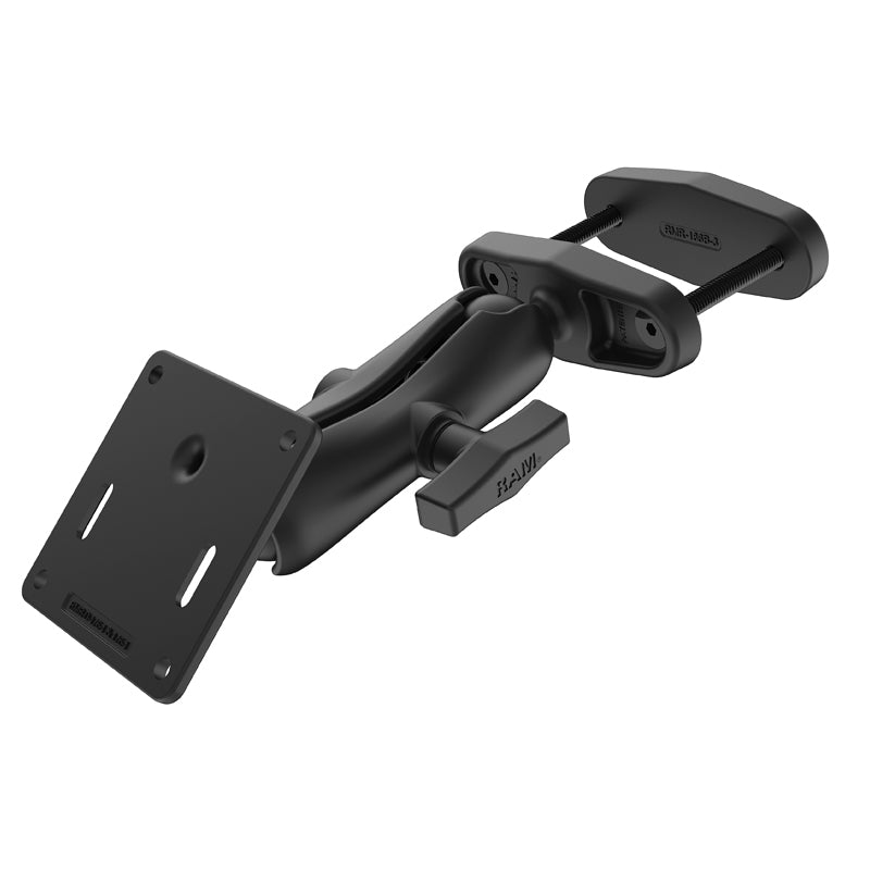 RAM® 3" firkantet stolpeklemmeholder med 75x75mm VESA-plade