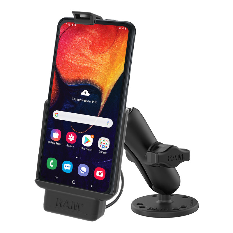 RAM® EZ-Roll'r™ inschroefhouder met voeding voor Samsung XCover Pro