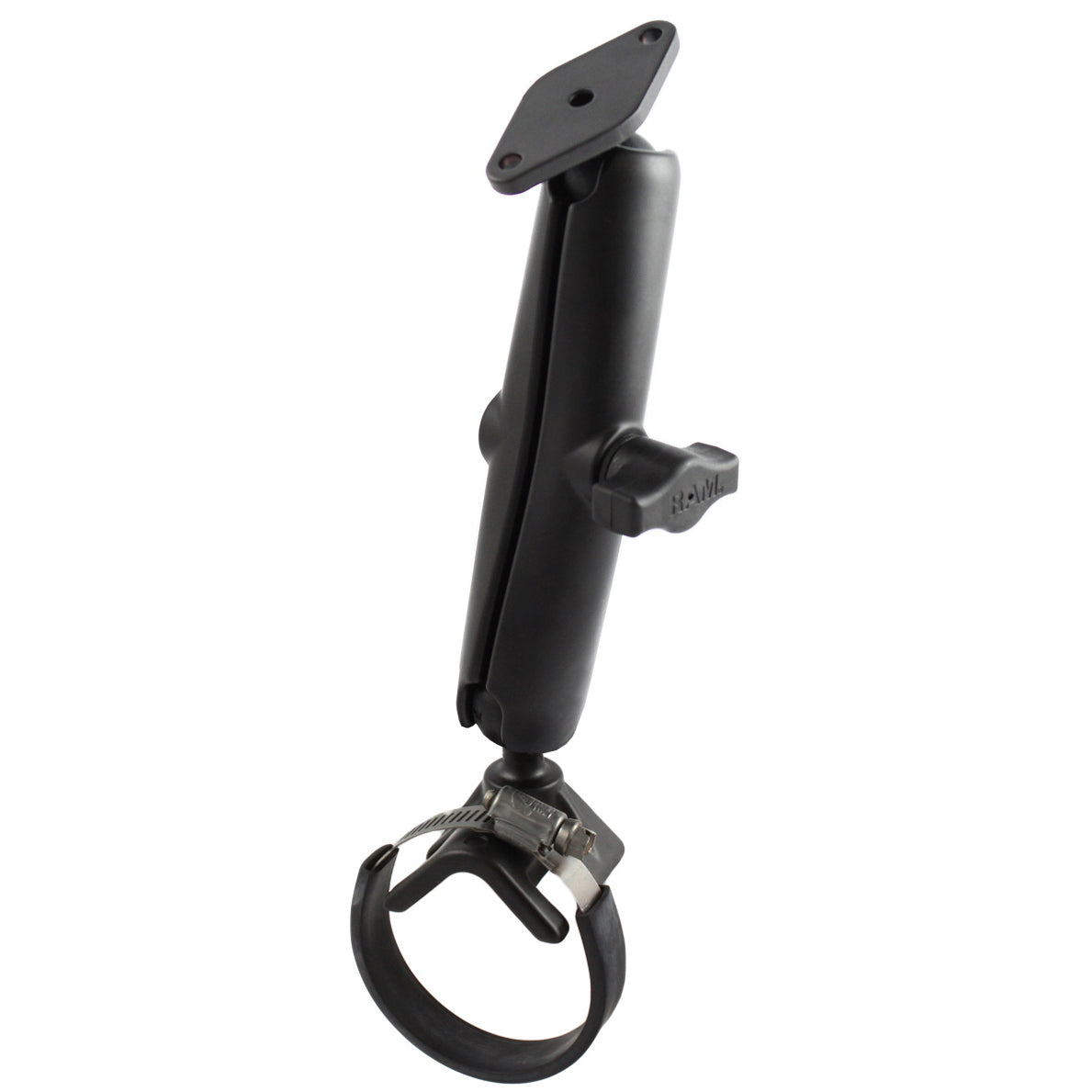 Ensemble à double rotule avec collier de serrage RAM® 2" - 3" avec plaque losange - long
