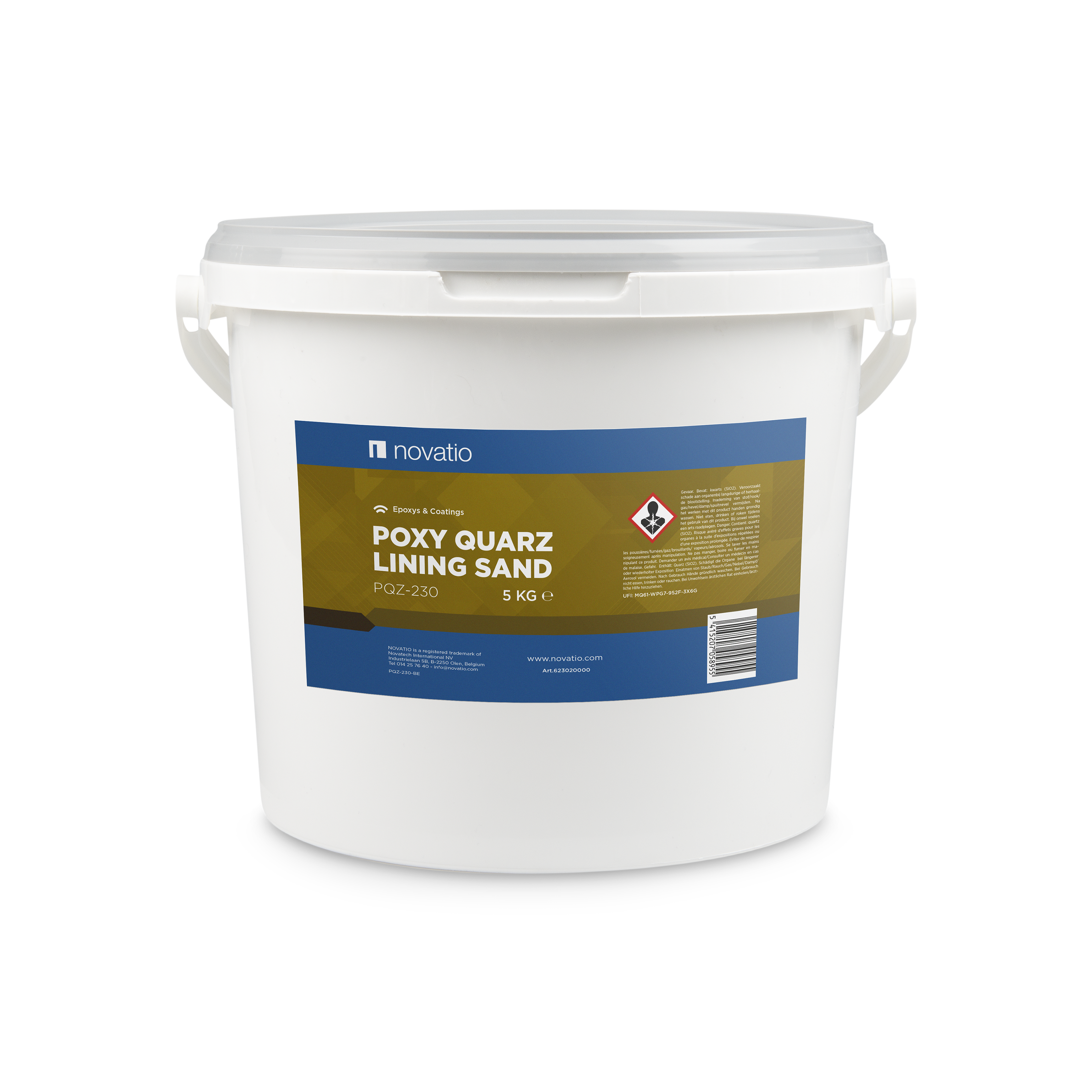 Novatio PQZ-230 Poxy Quarz Sable de revêtement - 5kg