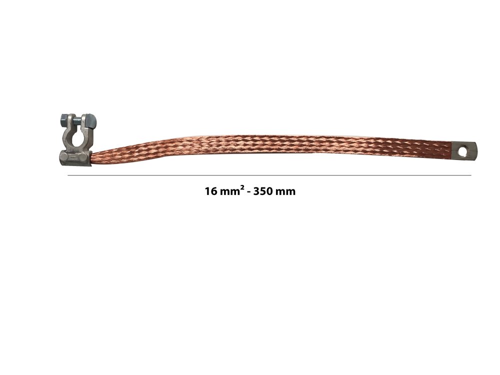 Câble de masse 16mm² 350mm Ø8mm cosse de batterie