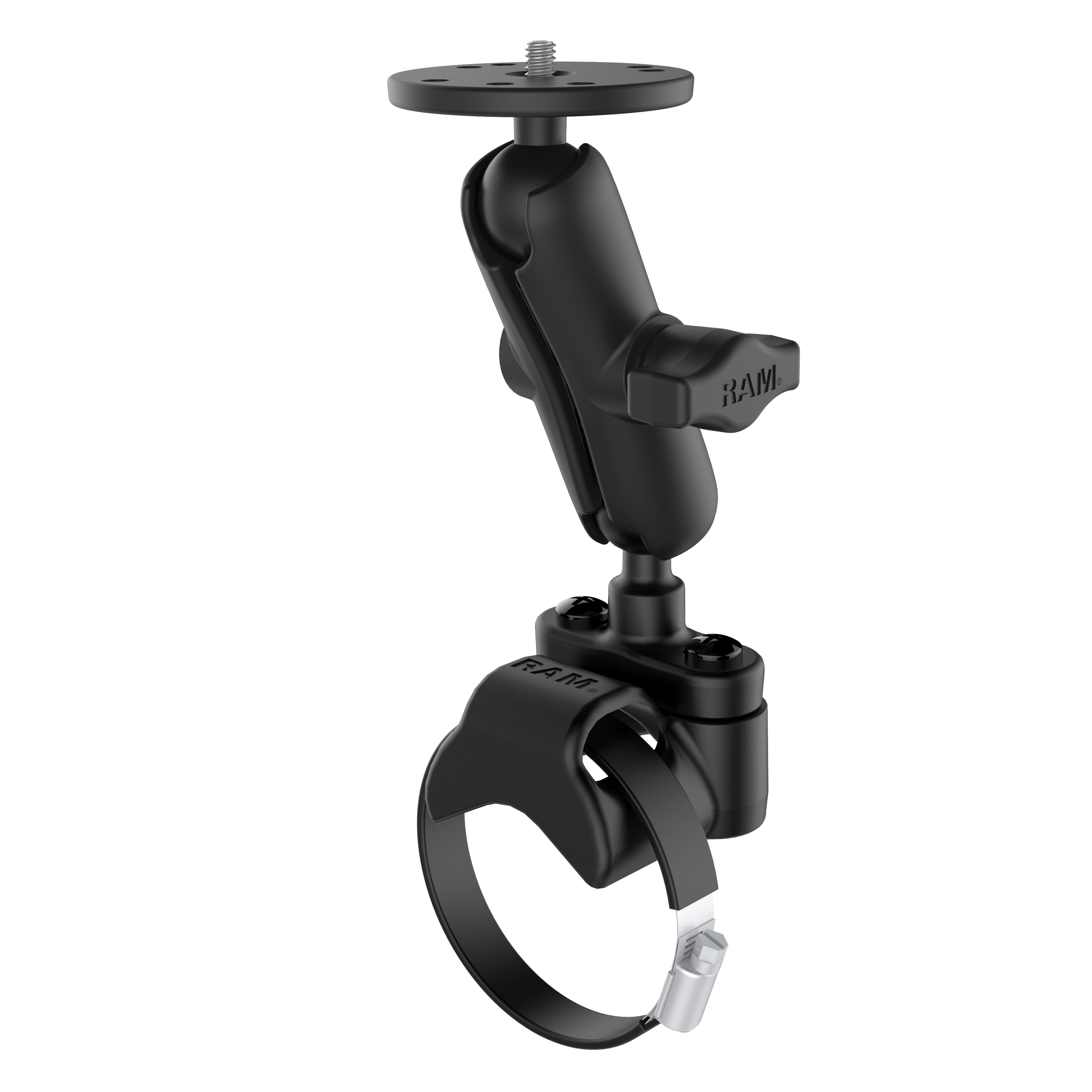 RAM® ATV/Side By Side railhouder met ronde plaat & 1/4"-20 draadpen