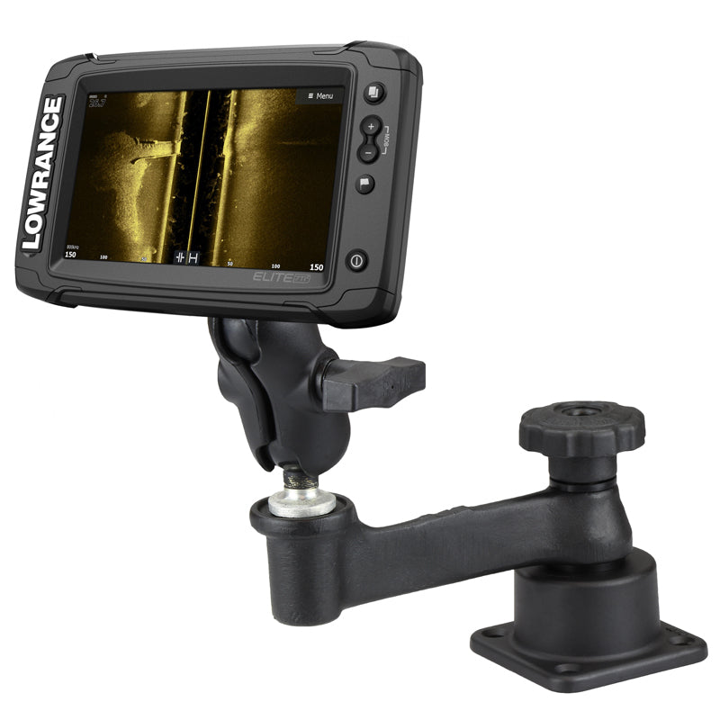 RAM® horizontale zwenkarmhouder voor Lowrance Elite-5-serie