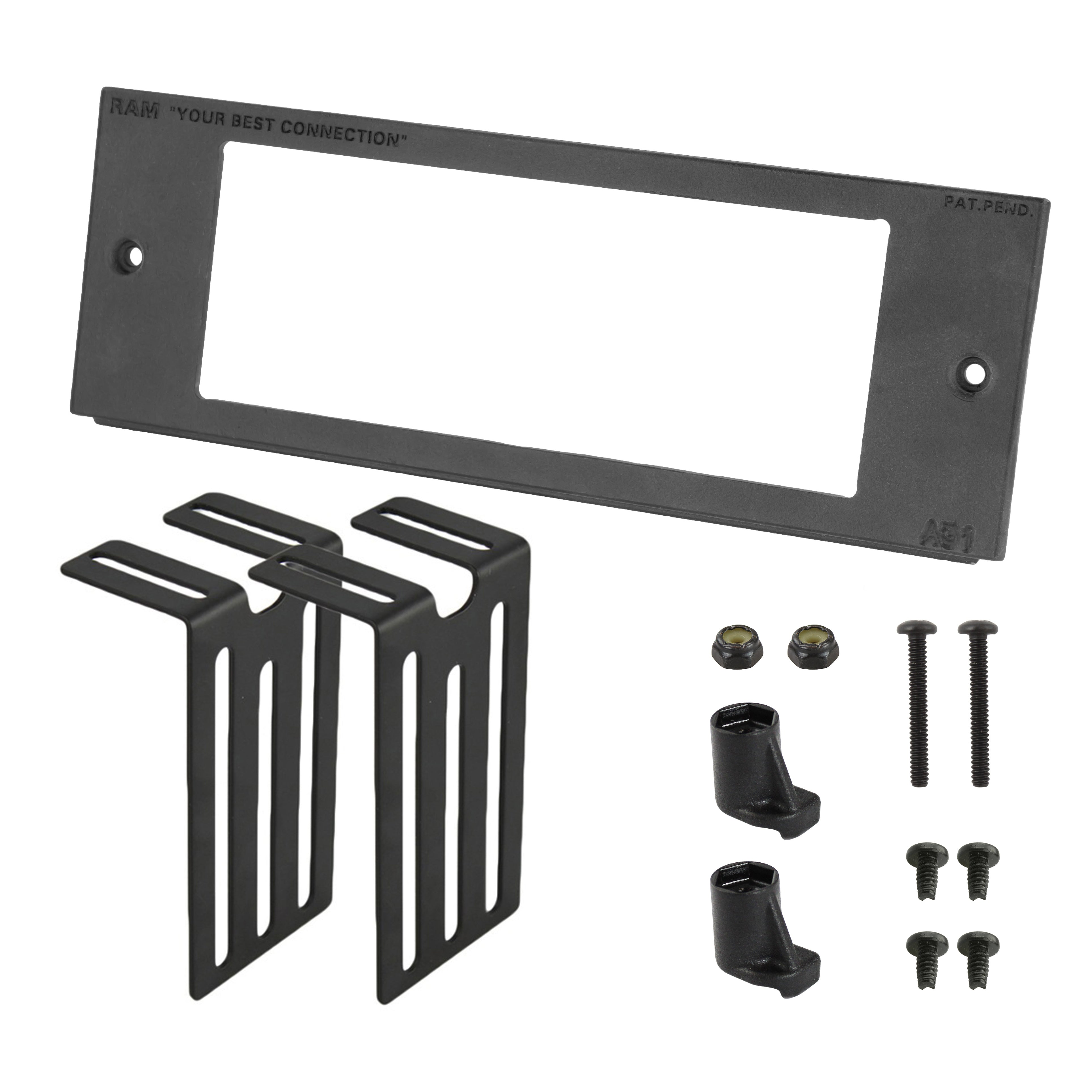 RAM® Tough-Box™ 3" custom faceplate for devices of 6" x 2.25"