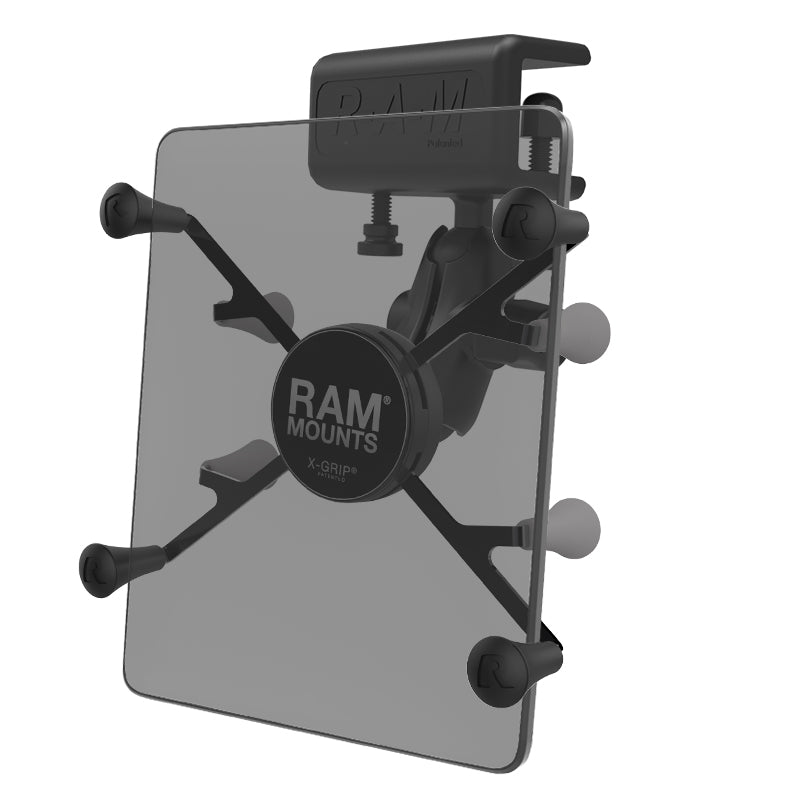 RAM® X-Grip® houder met Glare Shield klembasis voor 7"-8" tablets
