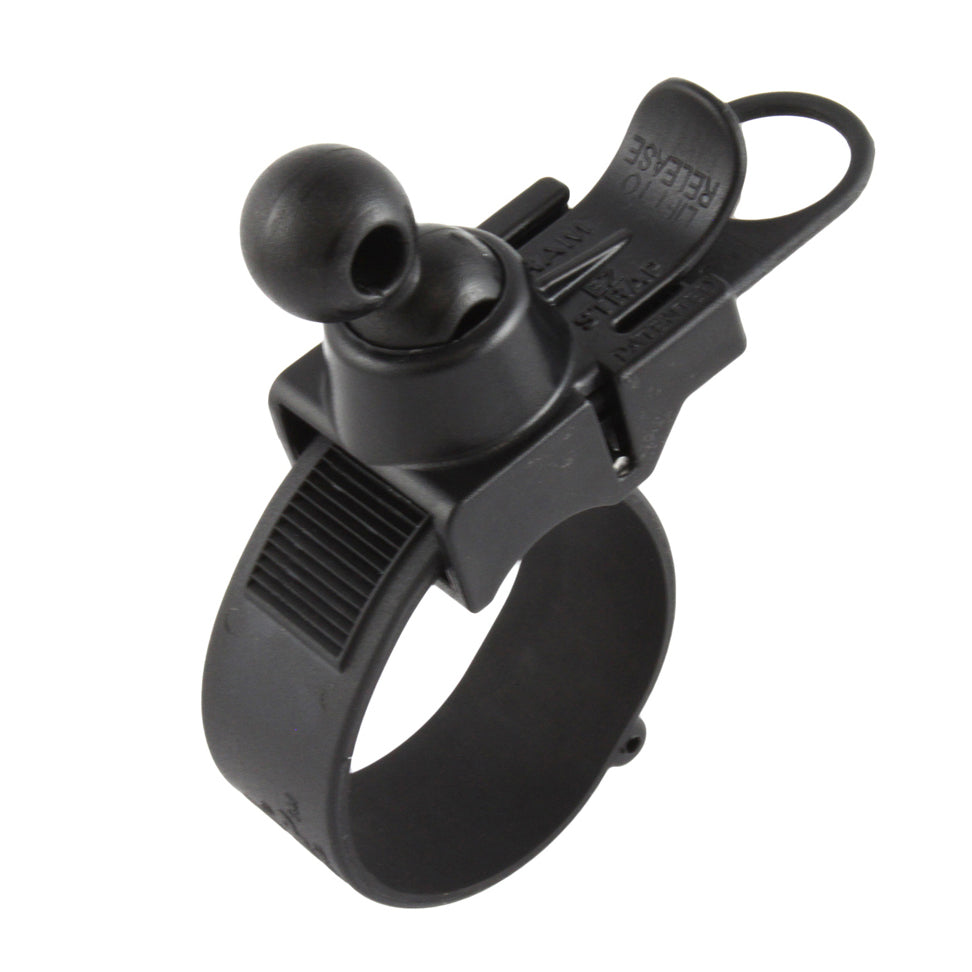 Uchwyt RAM® EZ-Strap™ na szynę z podwójnym adapterem kulowym