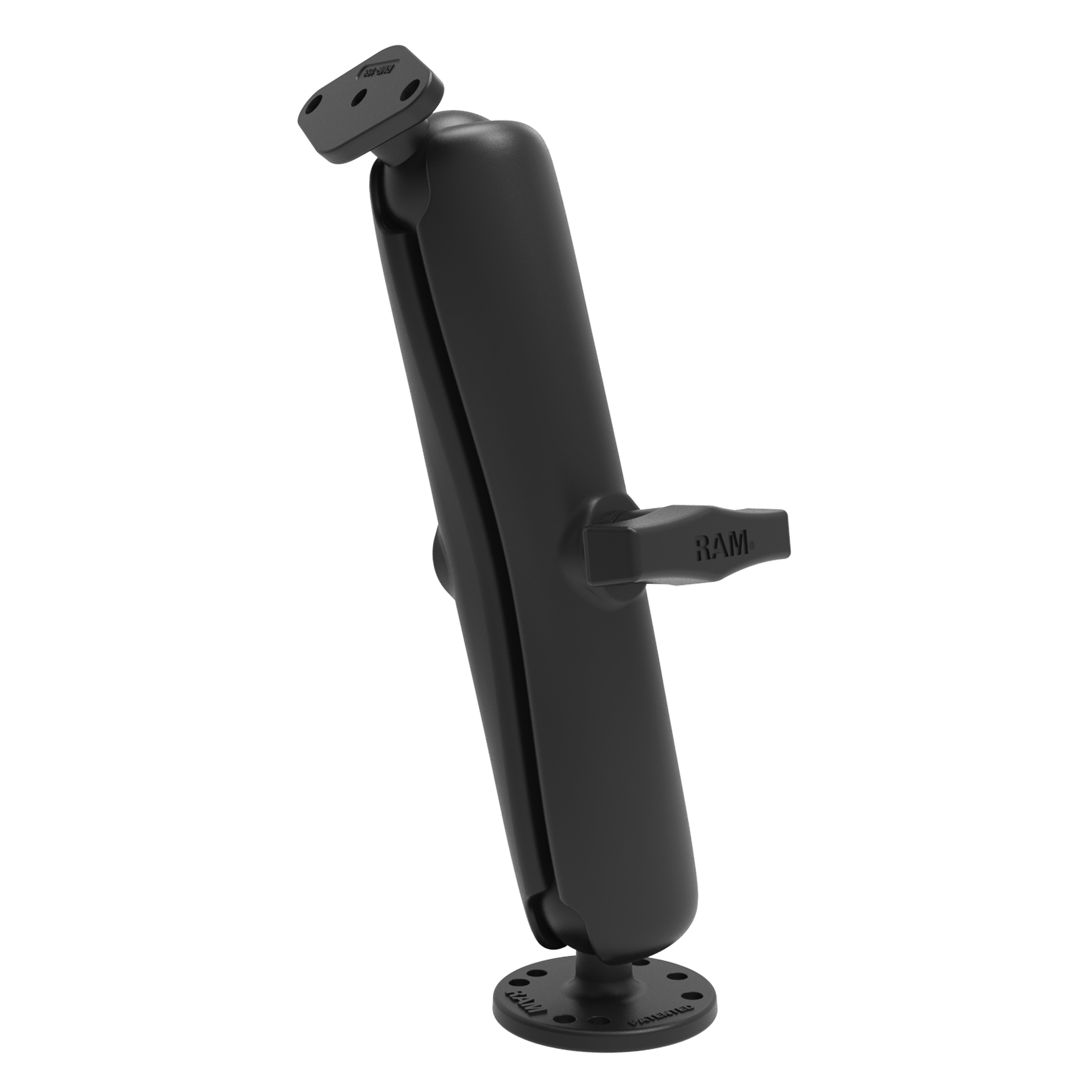 RAM® dubbele kogelhouder met diamantplaatadapter – lang
