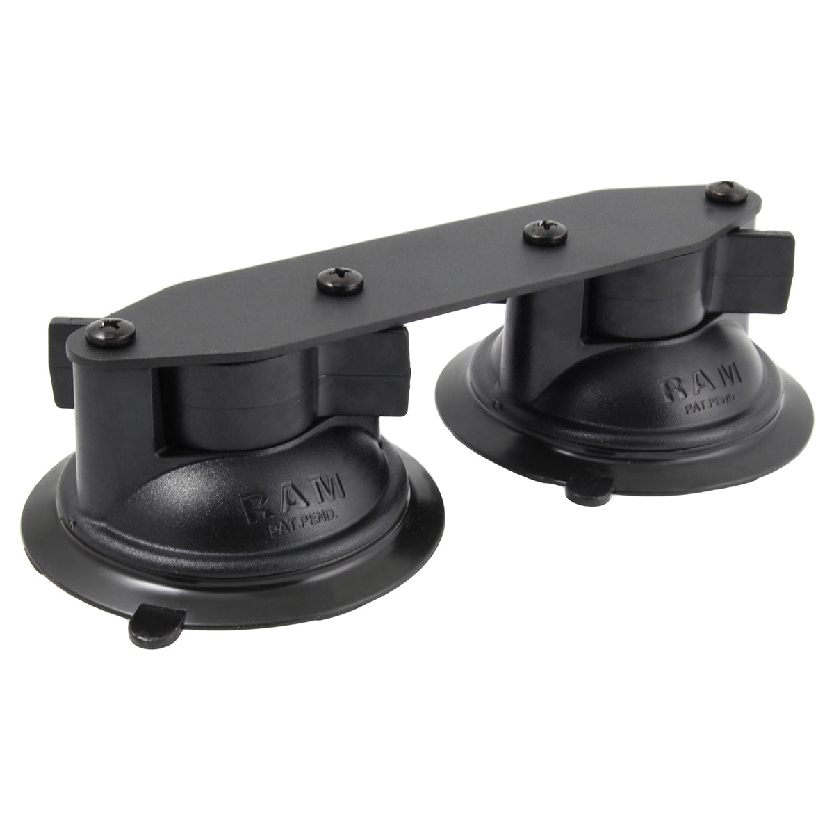 RAM® Twist-Lock™ dual suction cup base with straight plate